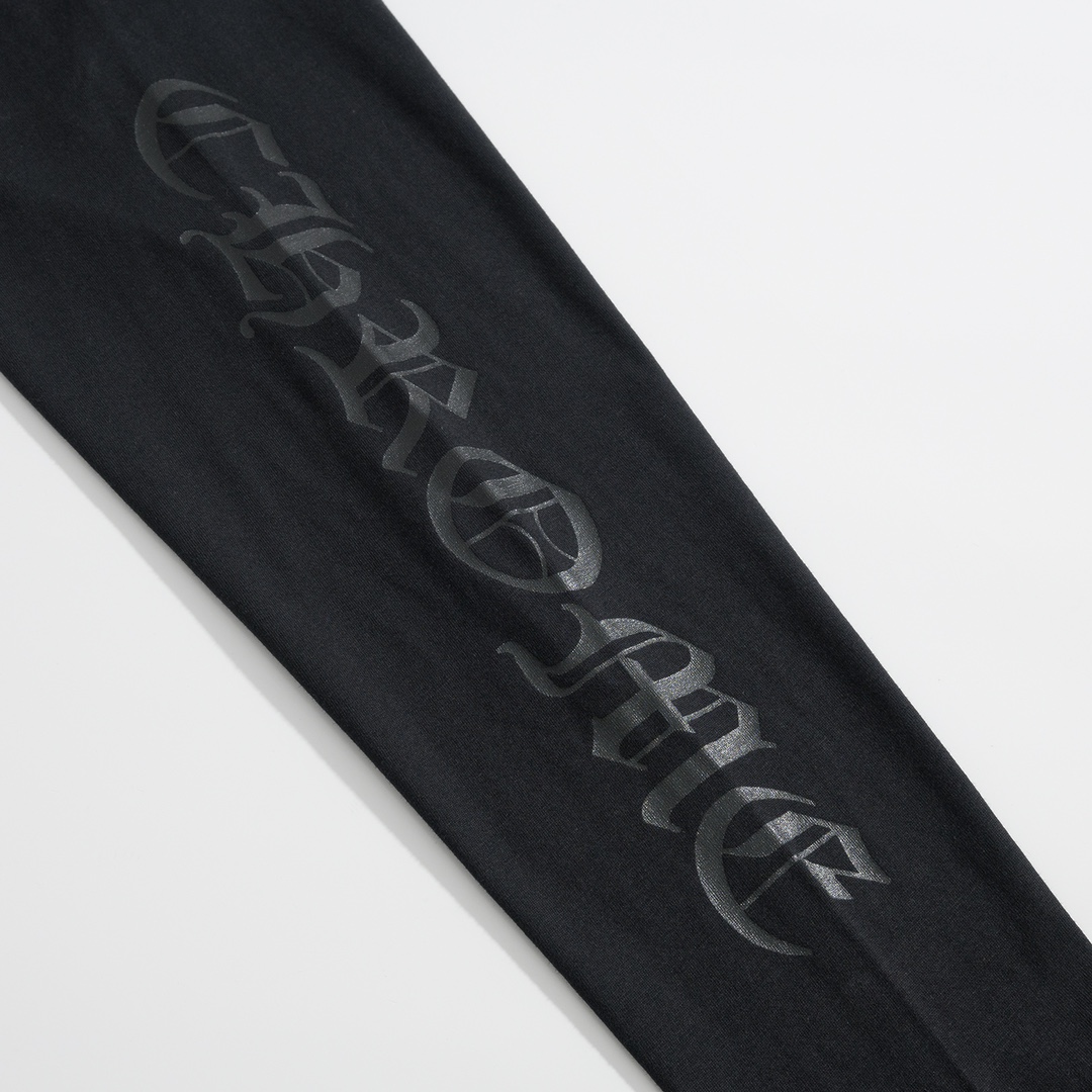 CH Chrome Hearts Sanskrit Long-Sleeve T-ShirtCustom-made comfortable cotton fabric, chest pocket design, Sanskrit print on collar and sleevesSizes S-XL
