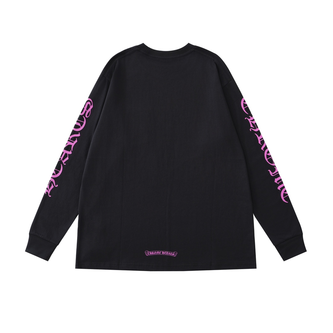 CH's new Sanskrit print long-sleeved shirt with collar. Available in three colors and all sizes. Original Hong Kong import, purchased for 8399. Made of 220g 100% cotton. The print uses a foaming process. Custom accessories. High-quality workmanship f