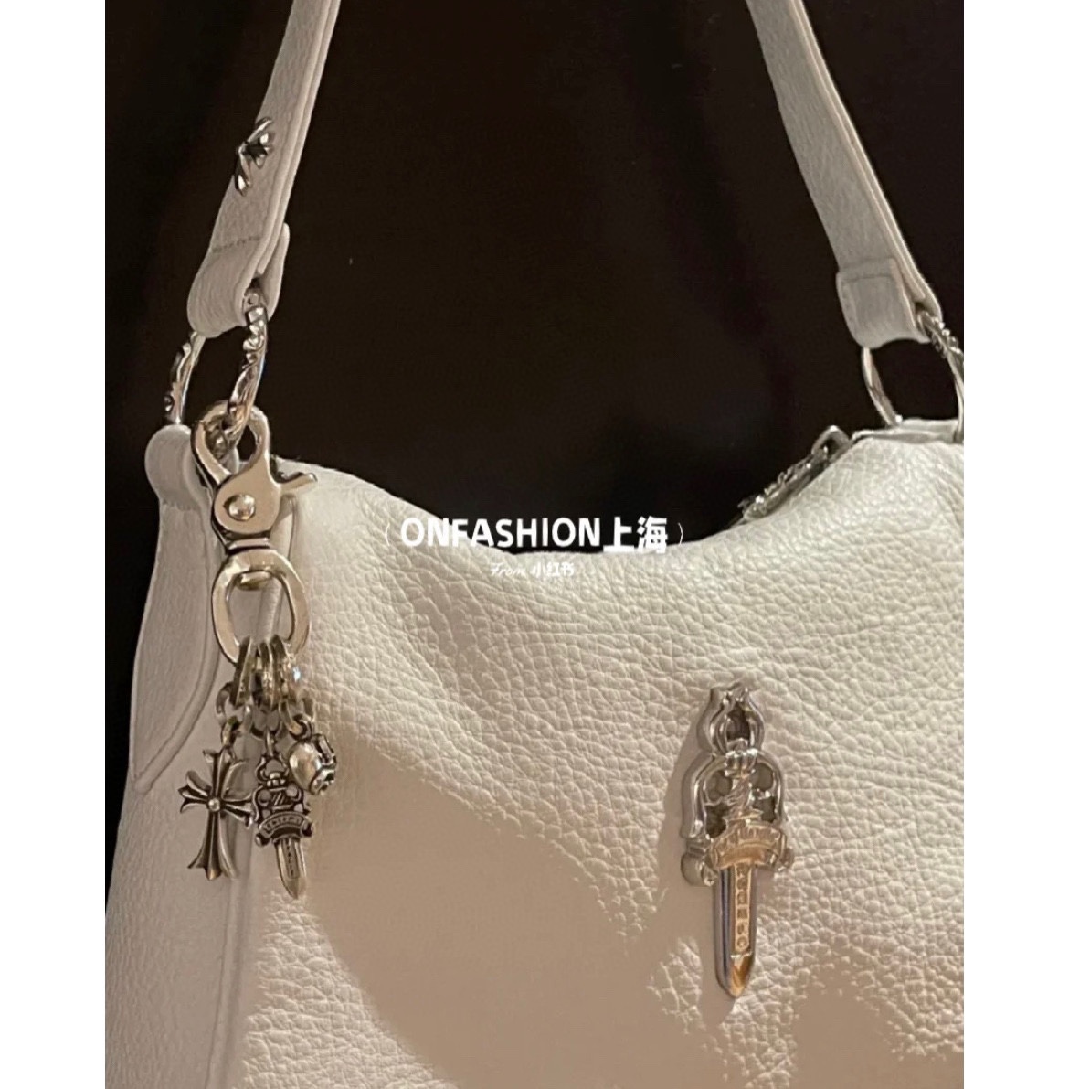 Limited stock available. Rare three-pendant keychain.