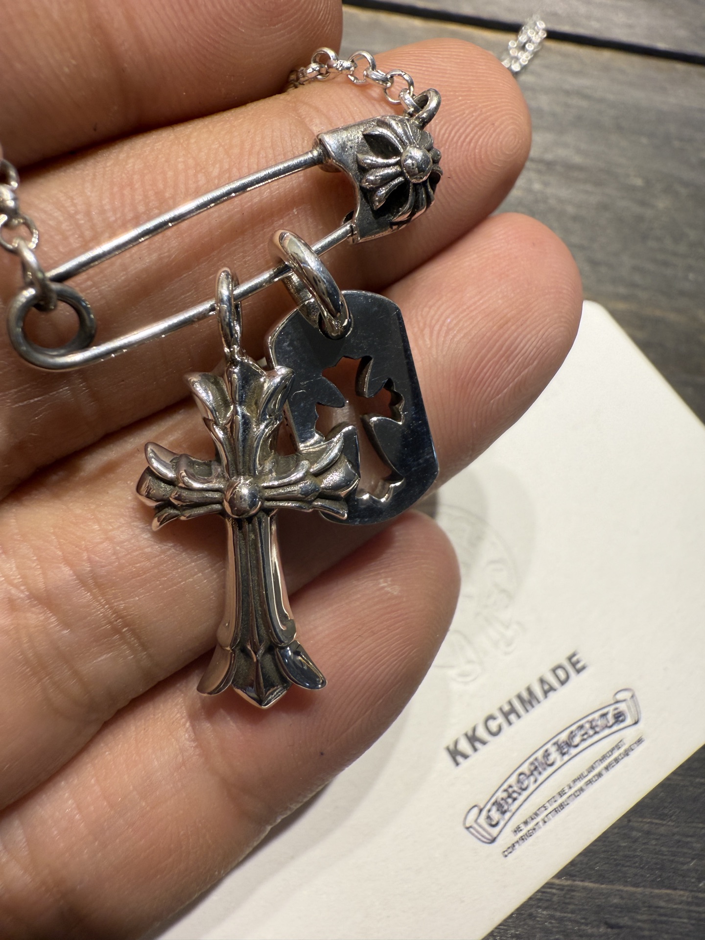 Brooch set (match any small pendant) In stock, ships immediately.