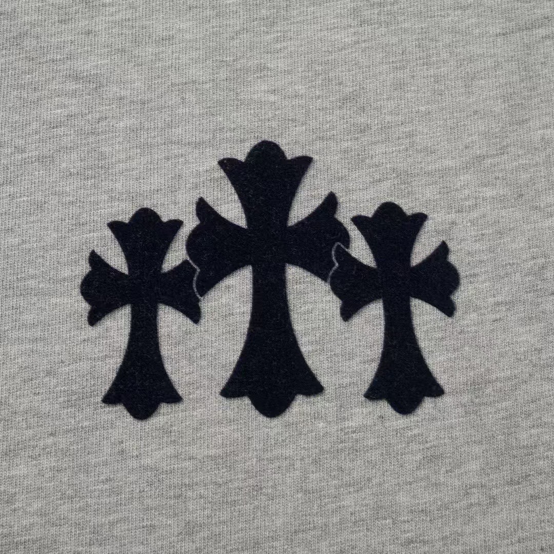 CH 25SS New Grey Flocked Short-Sleeve T-Shirt