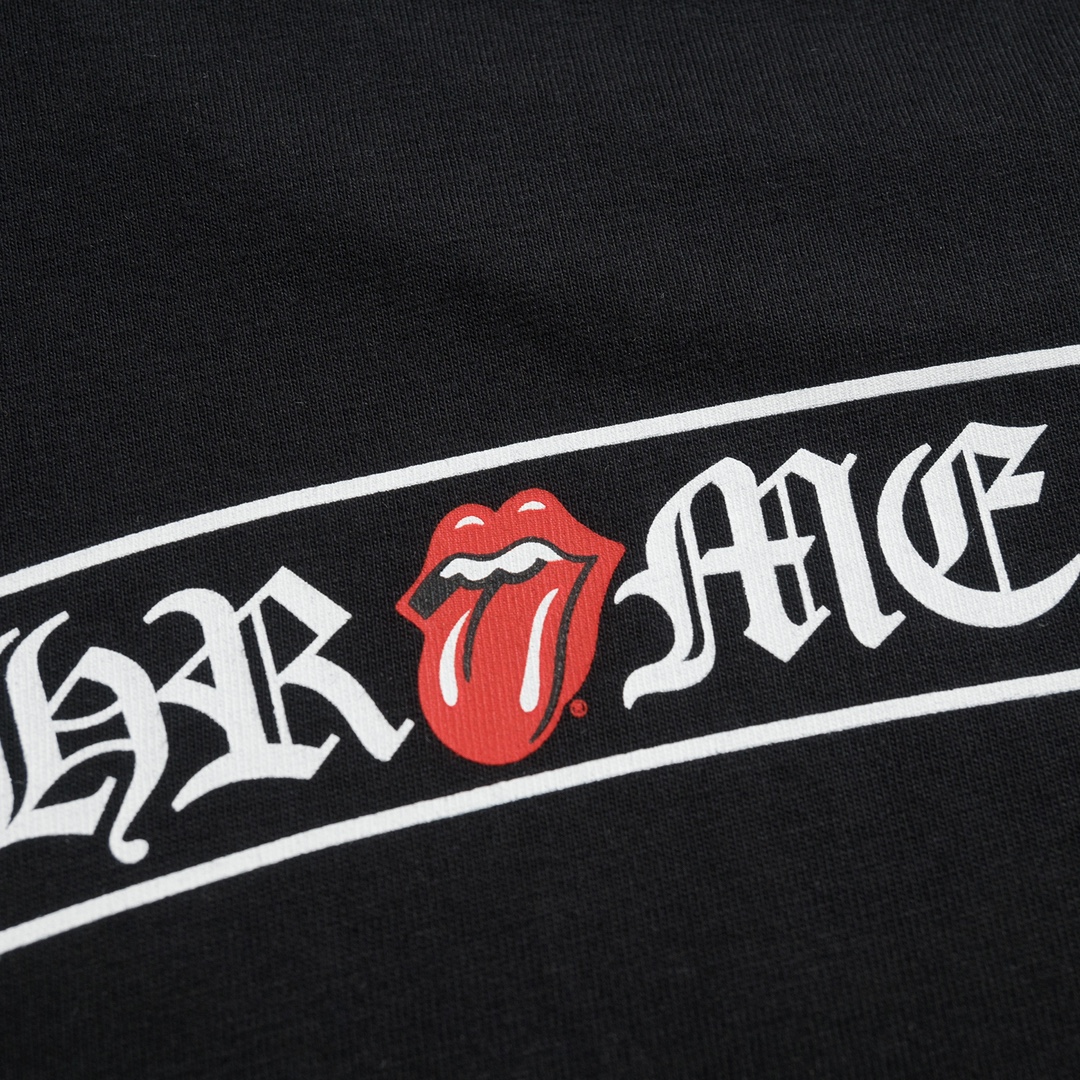CH Chrome Hearts Las Vegas Limited Edition Rolling Stones T-ShirtMaterial: 200g 21S fine cotton plain weave. Printing involves nearly ten film prints, all using imported materials and produced on an oval machine to ensure stability. Custom silver la