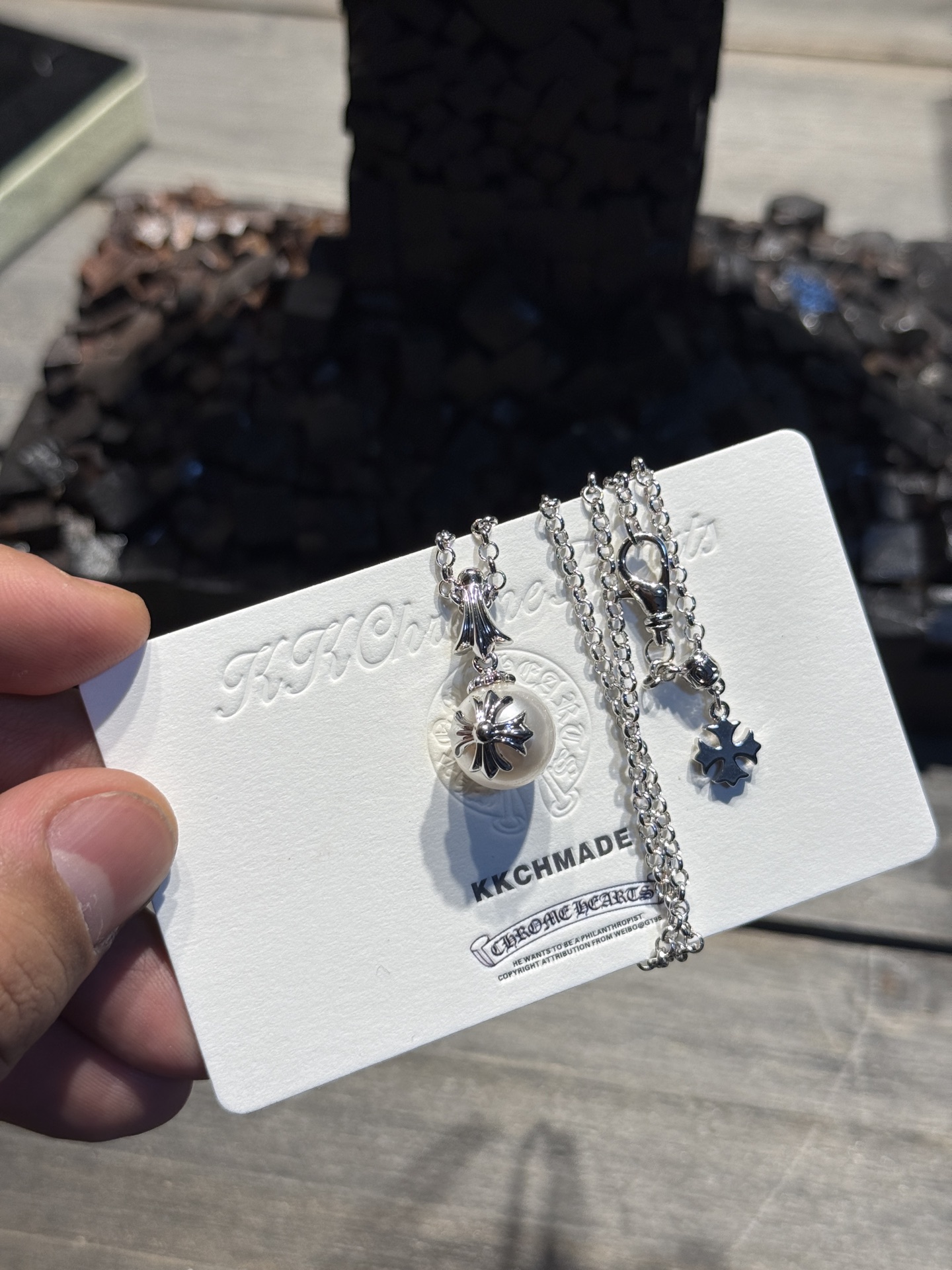 MIKI x CH Century Collaboration 💥Large Cross Pearl Necklace - Goddess Style