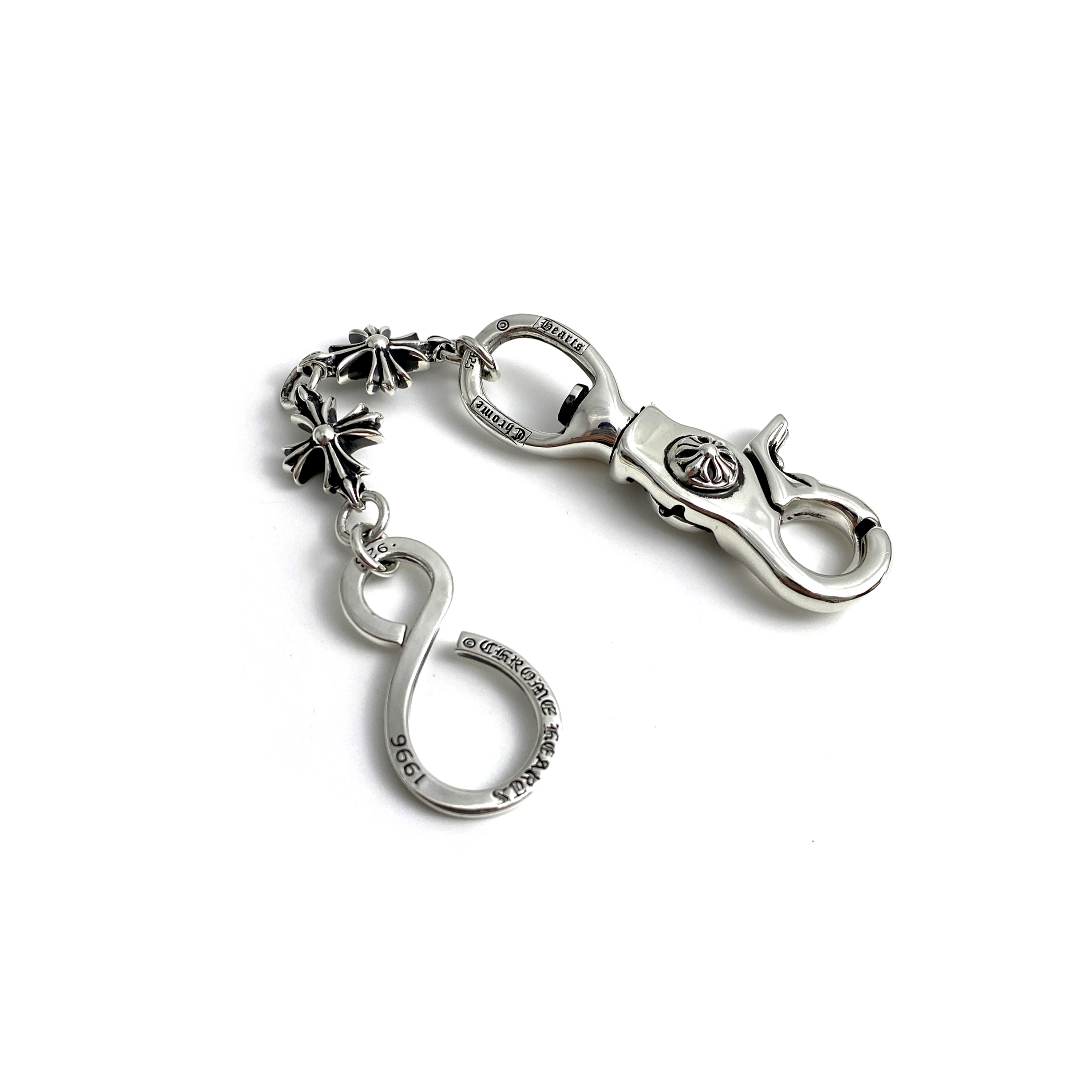Chrome Hearts Cross Flower Lobster S-Shaped Keychain