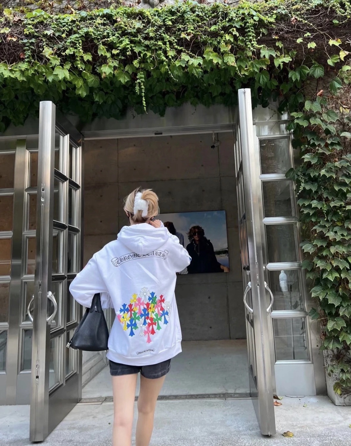 Chrome Hearts Rainbow Phantom Cross White Zip-Up HoodieSize: S M L XL