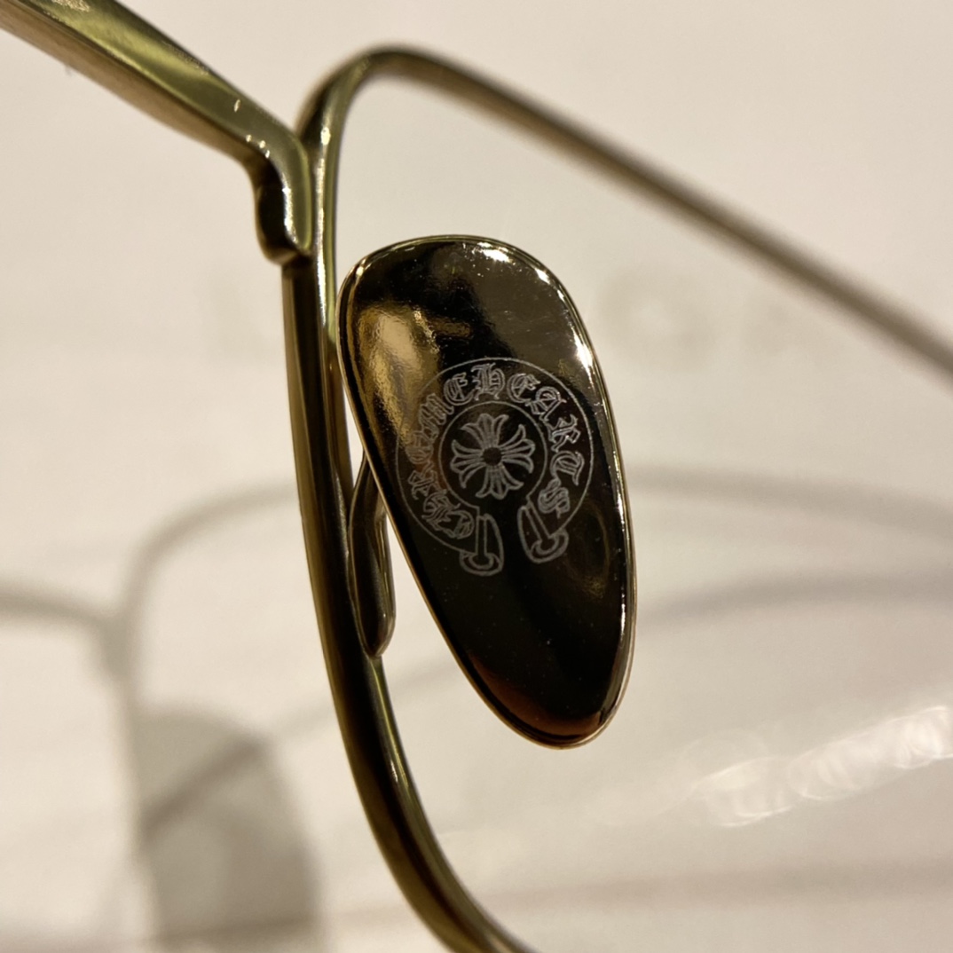 Chrome Hearts BUBBA II-A Black & Gold Limited Edition EyewearOriginal Top-Tier Version with Silver Accessories 1:1