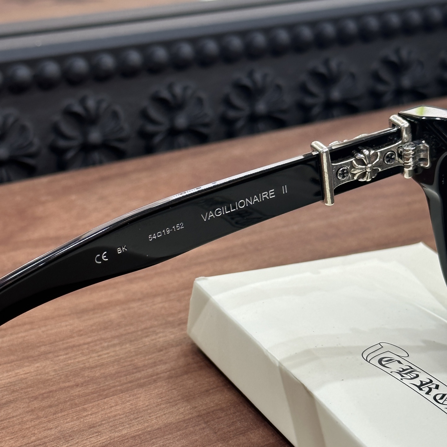 CH Sword Sunglasses - Black & SilverModel: VAGILLIONAIREMaterial: 925 Sterling SilverSize: 54-19-152Italy imported acetate, 925 sterling silver, sword logo. A must-have for summer, these sunglasses look incredibly stylish.