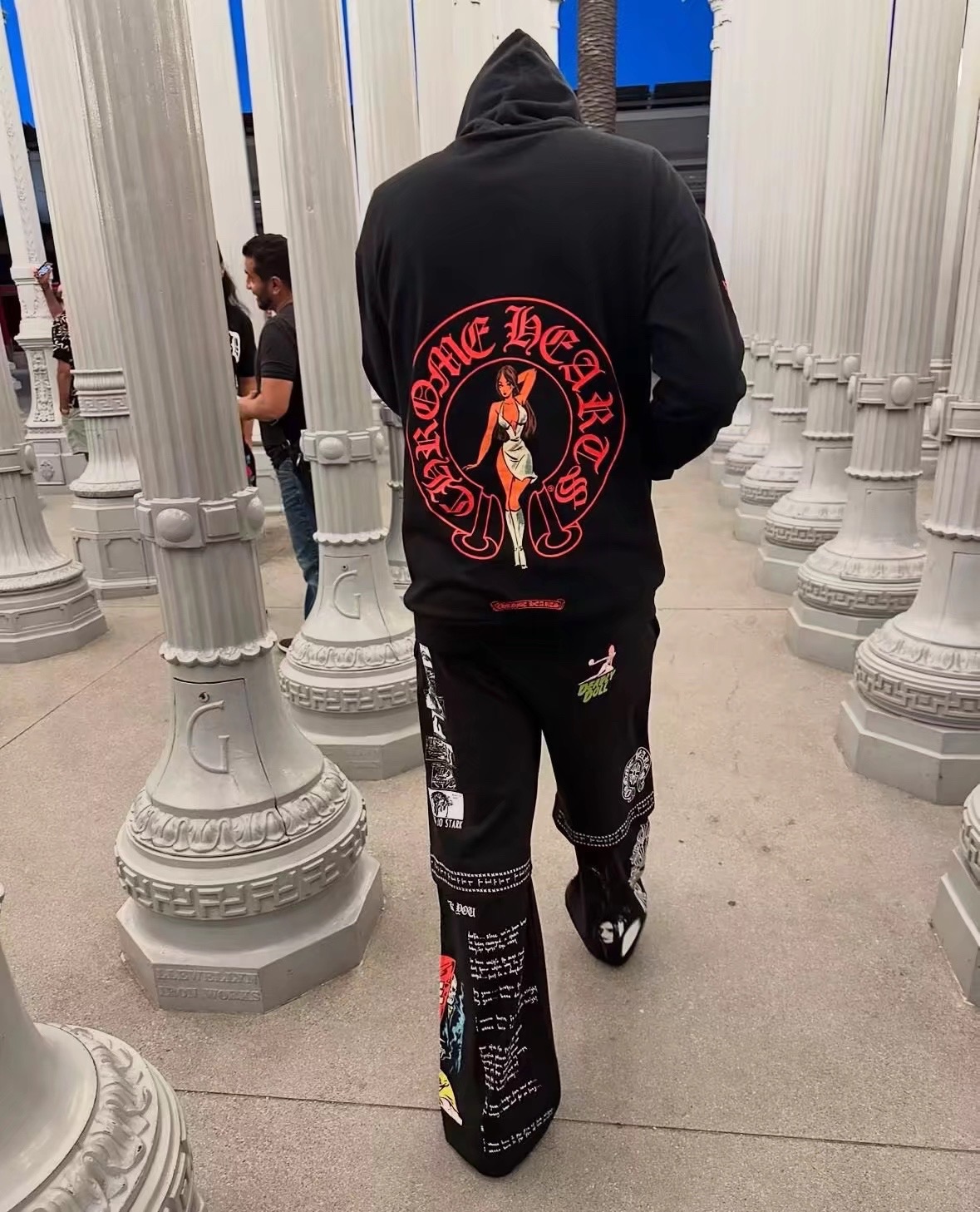 Chrome Hearts x Deadly Doll Limited Edition Red Horseshoe HoodieSize: S M L XL