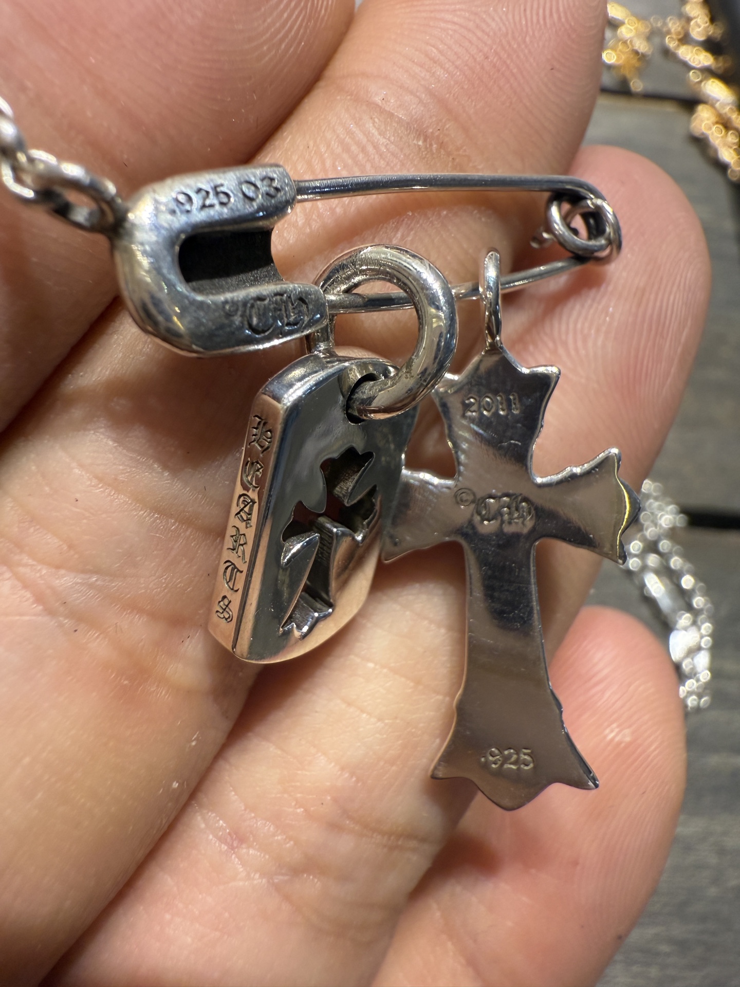 Brooch set (match any small pendant) In stock, ships immediately.