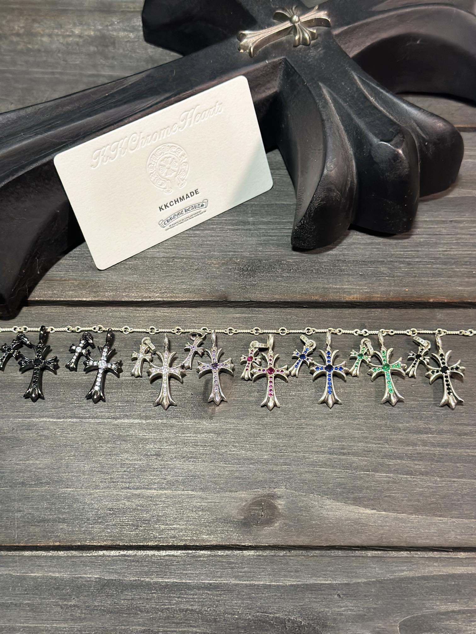 Exclusive Sterling Silver Diamond Double Cross 💎Hot Selling Item, Top Quality in China, Bar NoneWear it Out Without Feeling Embarrassment, Outshines Counterfeits, Welcome to Appreciate