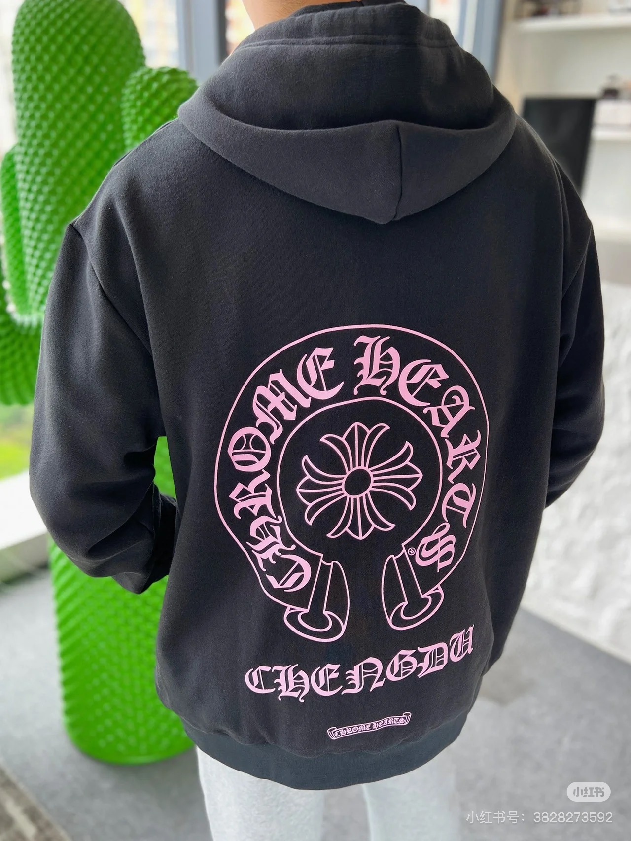 Chrome Hearts Chengdu Exclusive Pink Horseshoe Zipper SweatshirtSize: S M L XL