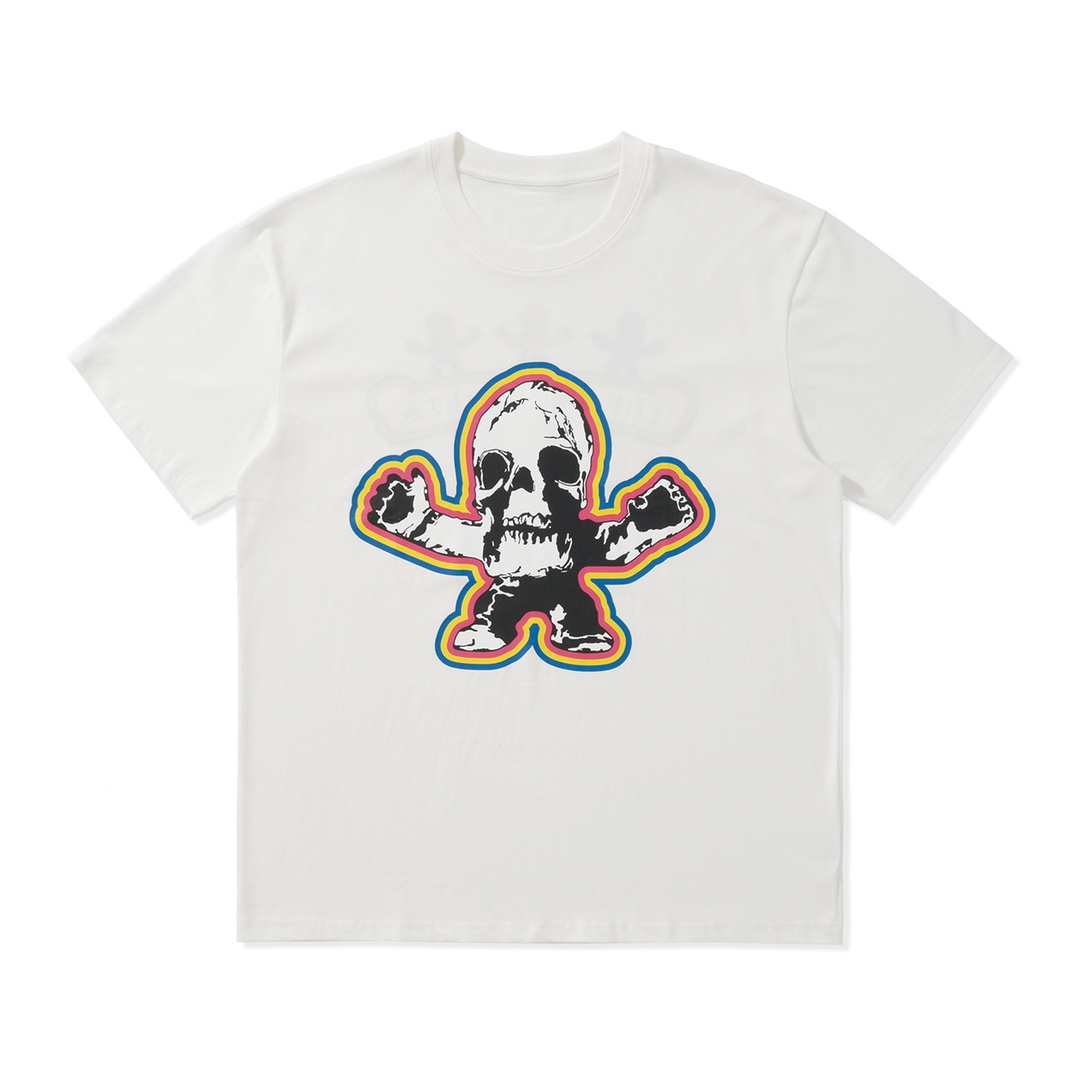 CH Foti Skull T-Shirt. Made of 230g 100% cotton. The print uses a thermosetting ink process. Custom-made accessories. Produced by a major manufacturer, demonstrating exceptional craftsmanship. Comfortable and natural to wear. Sizes S-XL