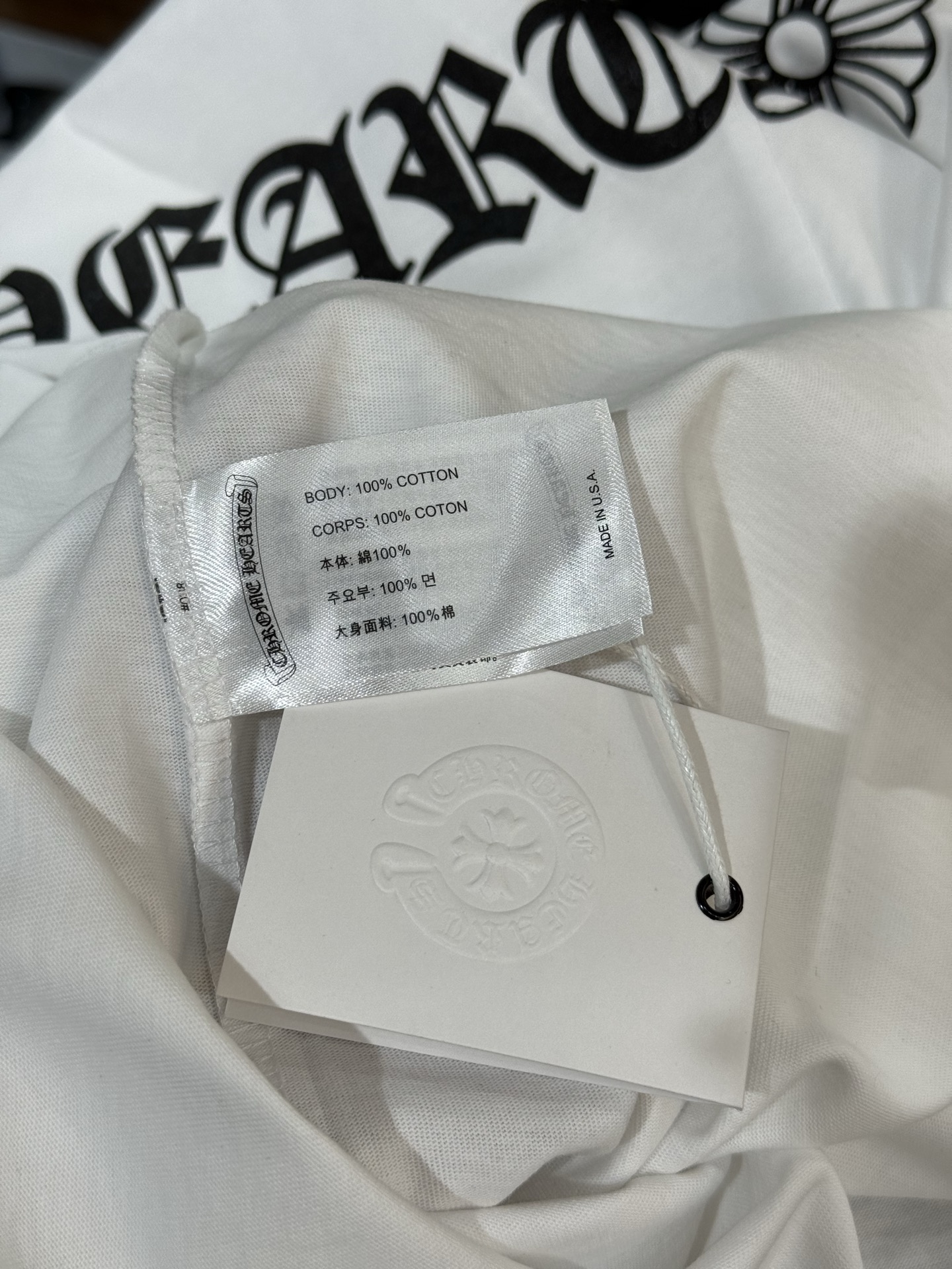 Chrome Hearts City Limited Edition White Long-Sleeve Shirt with Sanskrit DesignSize: S M L XL XXL
