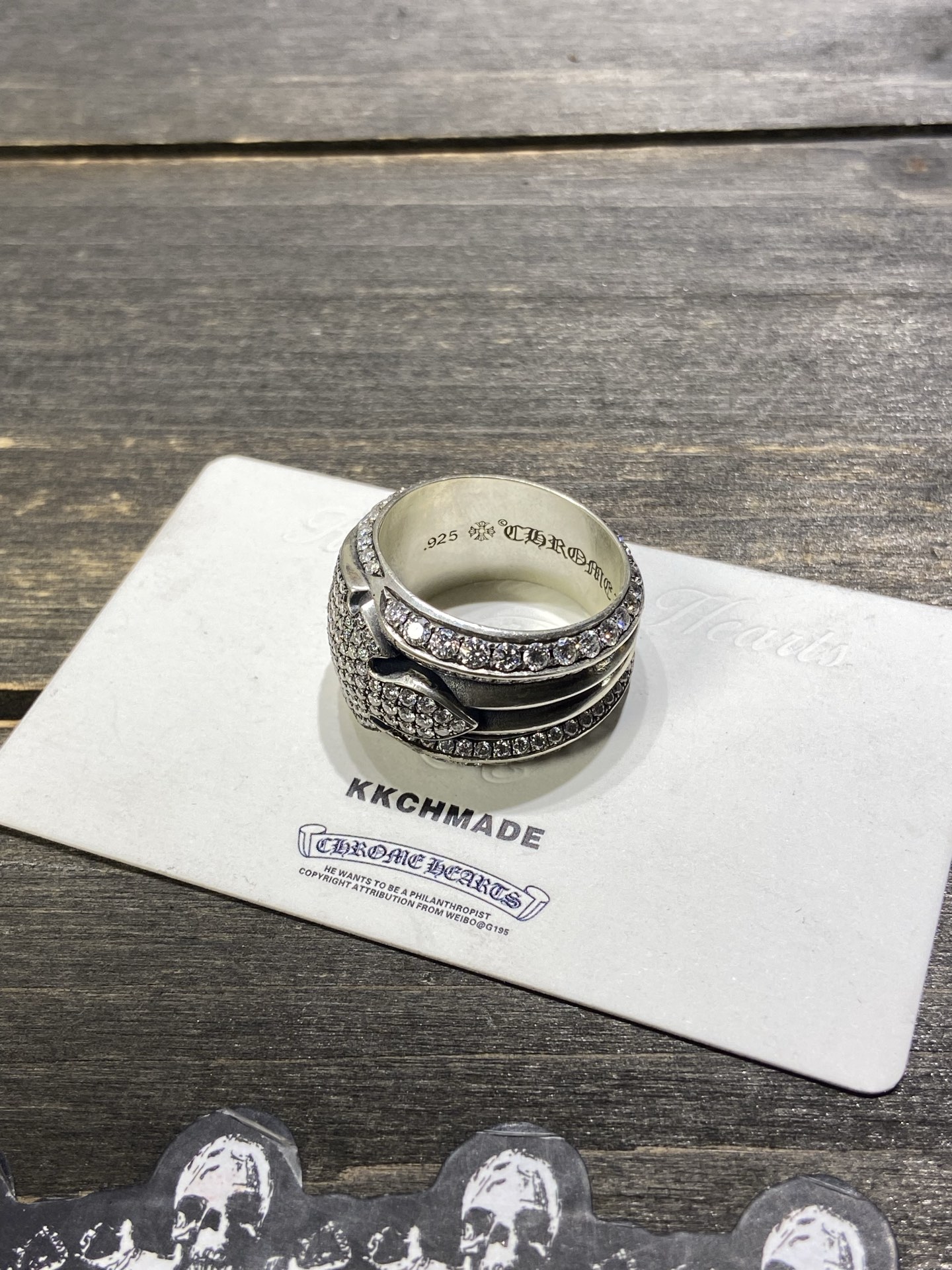 Custom-made for clients 💎VVS full diamond settingSterling silver flame ring