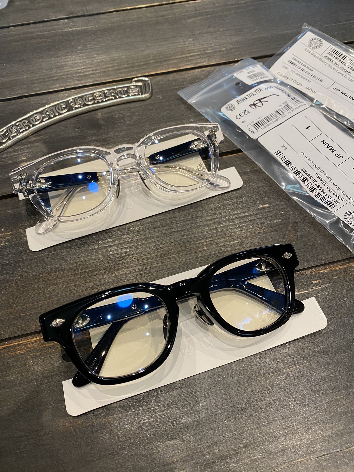 Chrome HeartsJENNATAILYEA Long Cross Glasses925 Sterling Silver, Imported Acetate, Large Frame, Perfect for a Natural Look, Suitable for Both Men and Women, Simple and Elegant, Multiple 925 Sterling Silver Adornments, Very Luxurious, 1:1 Replica