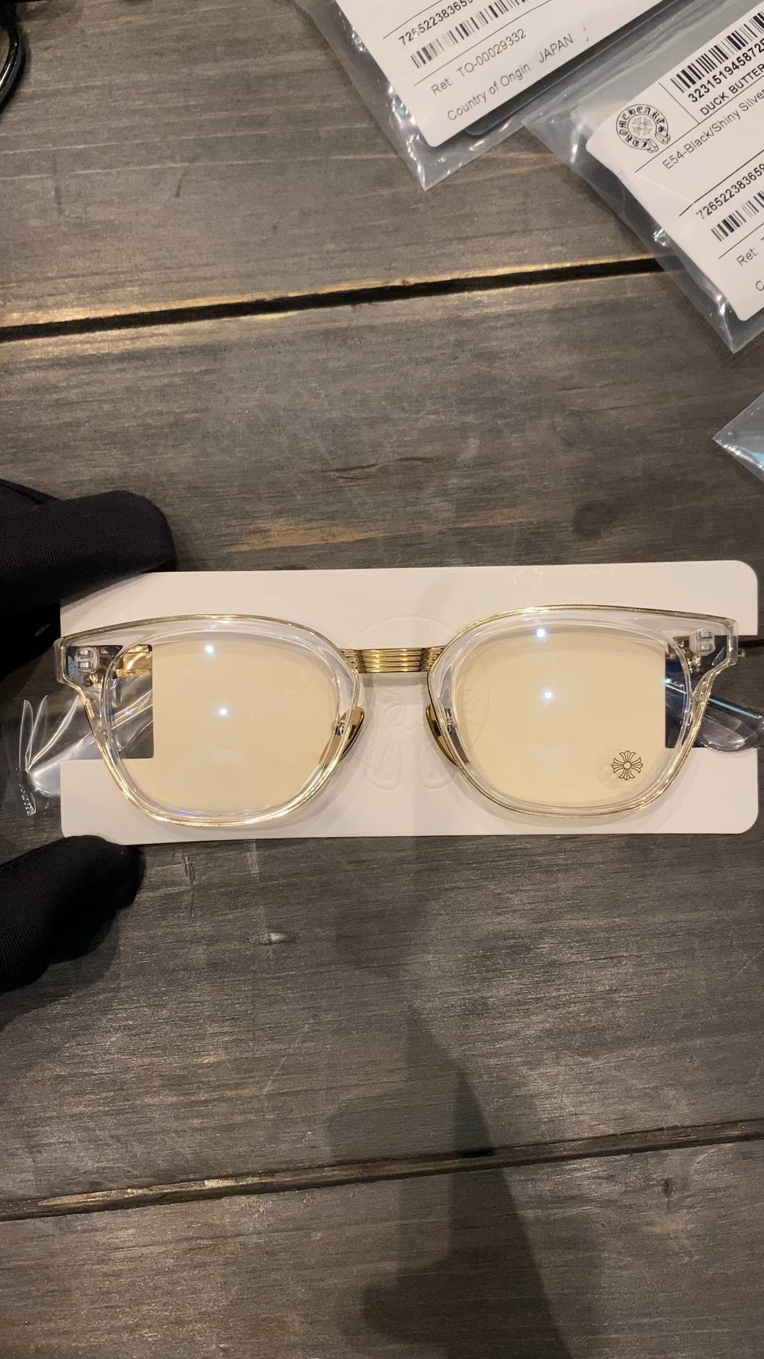 Transparent gold Duck butter 925 silver fittings