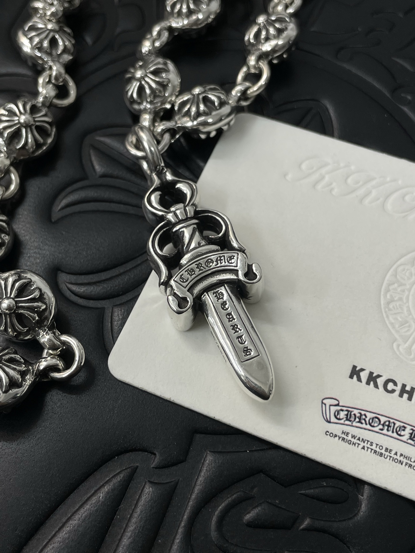 Customer order: Cross-shaped floral ball, sword binding chain