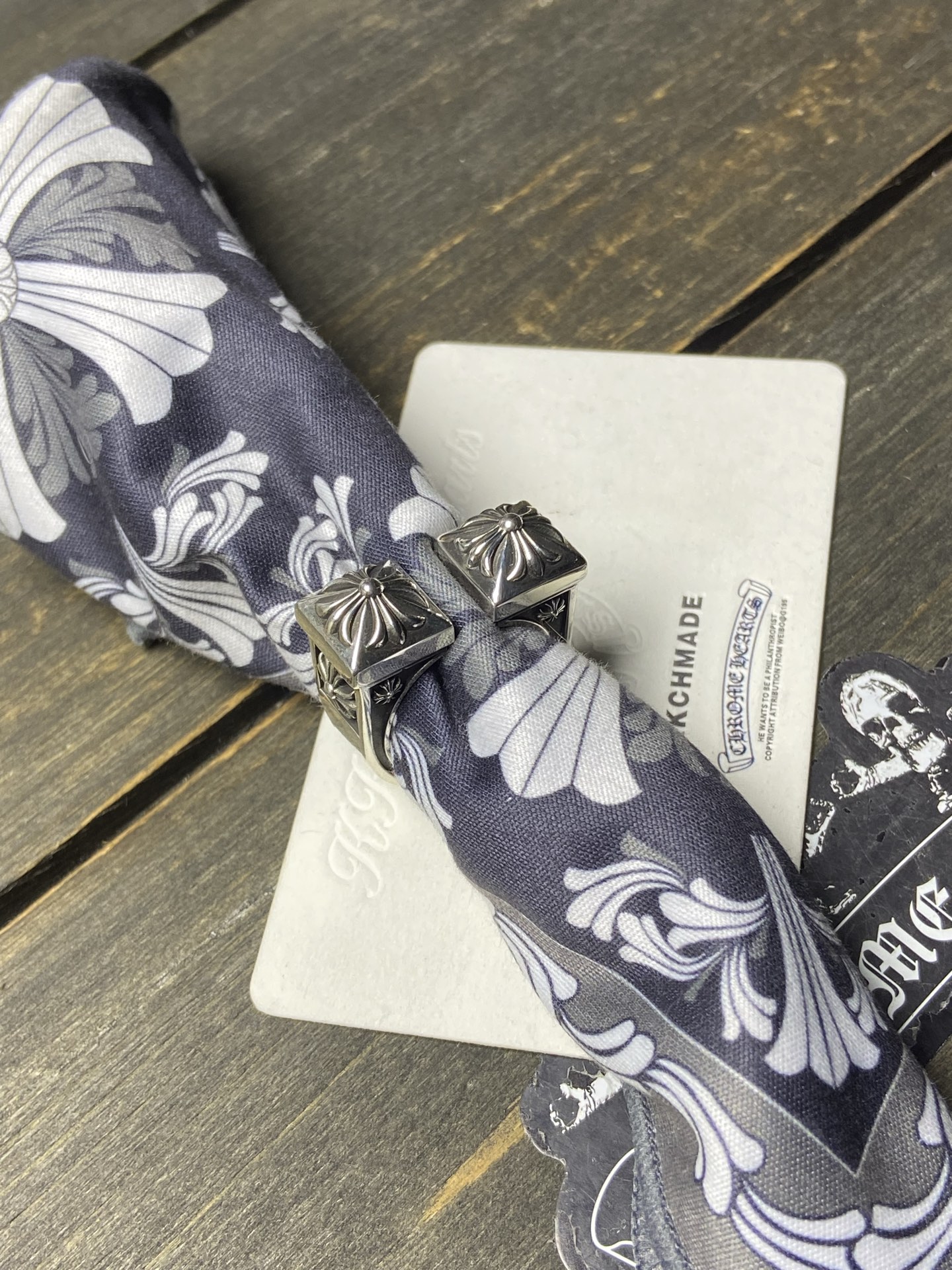 Customer order 🔝 Double flower cross open ring