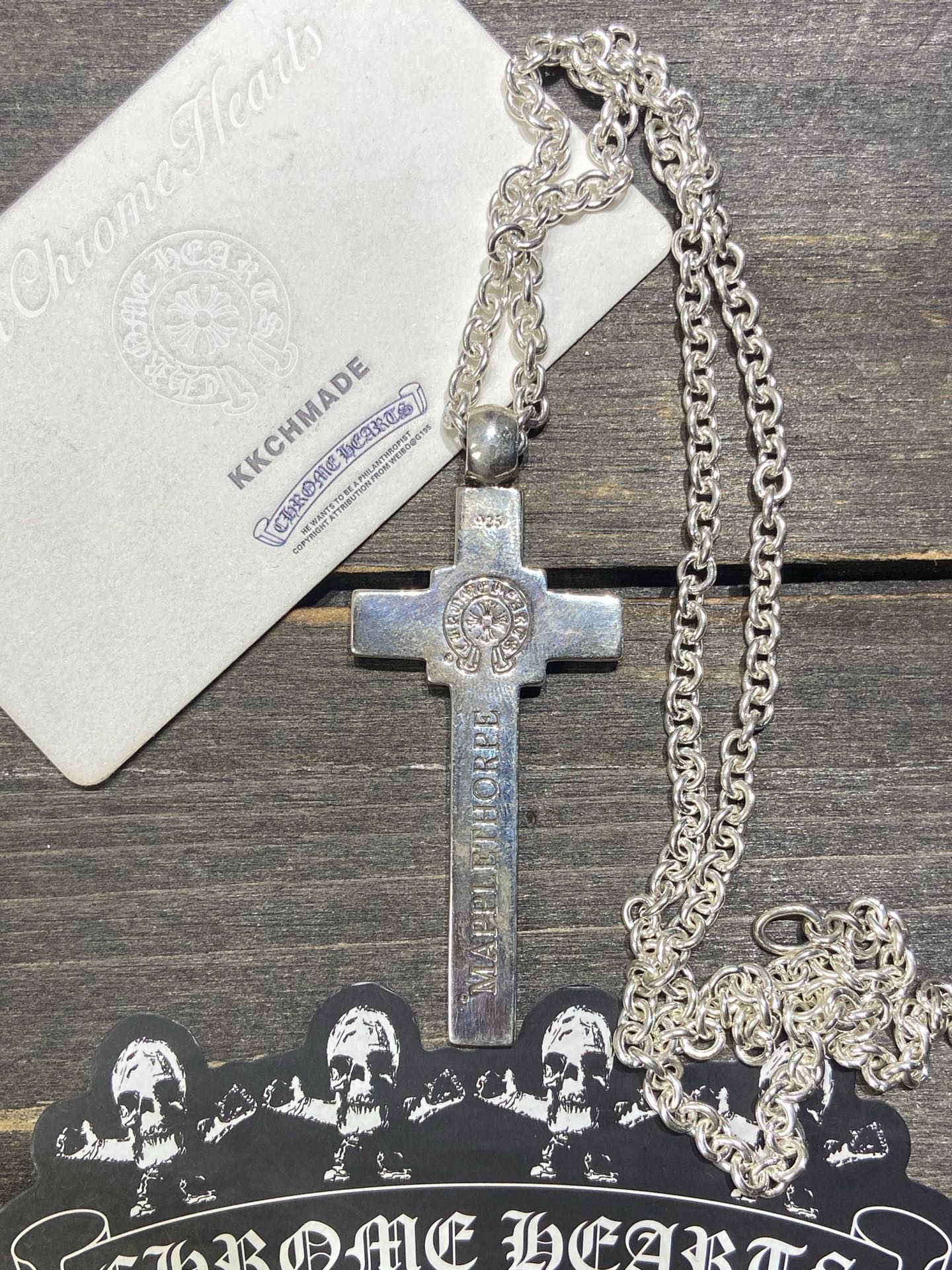 Medium-sized Cross pendant, the same style as Drake's, in stock and ready to ship immediately.