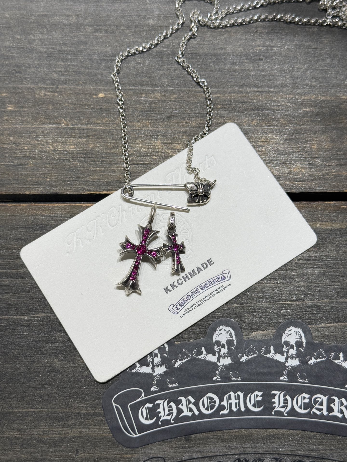 925 Sterling Silver, Red Diamond Double Cross Inlay, Top-Tier Engraving Details – Outshines All Others on the Market, the Best in China, Bar None