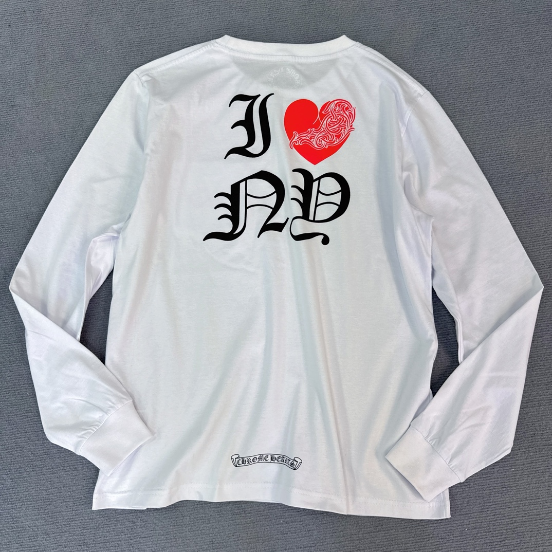 Chrome Hearts Limited Edition Long-Sleeve ShirtFurthermore, the fabric is custom-woven and dyed at 40% thread count (230g) for pure cotton, single-sided reactive dyeing. The entire garment features a hand-printed thermosetting ink, resulting in a s