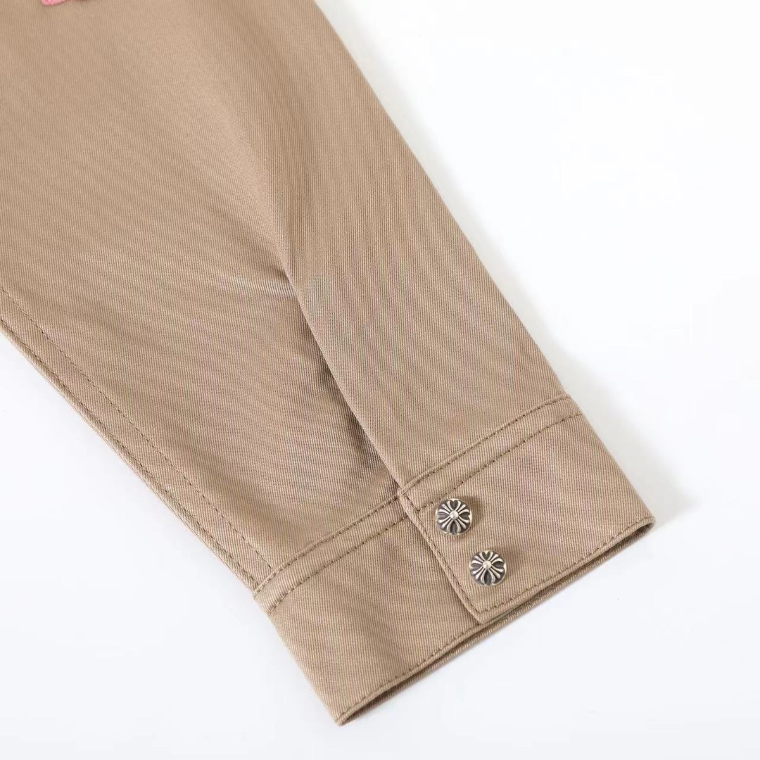 CH pink khaki checkered work jacket