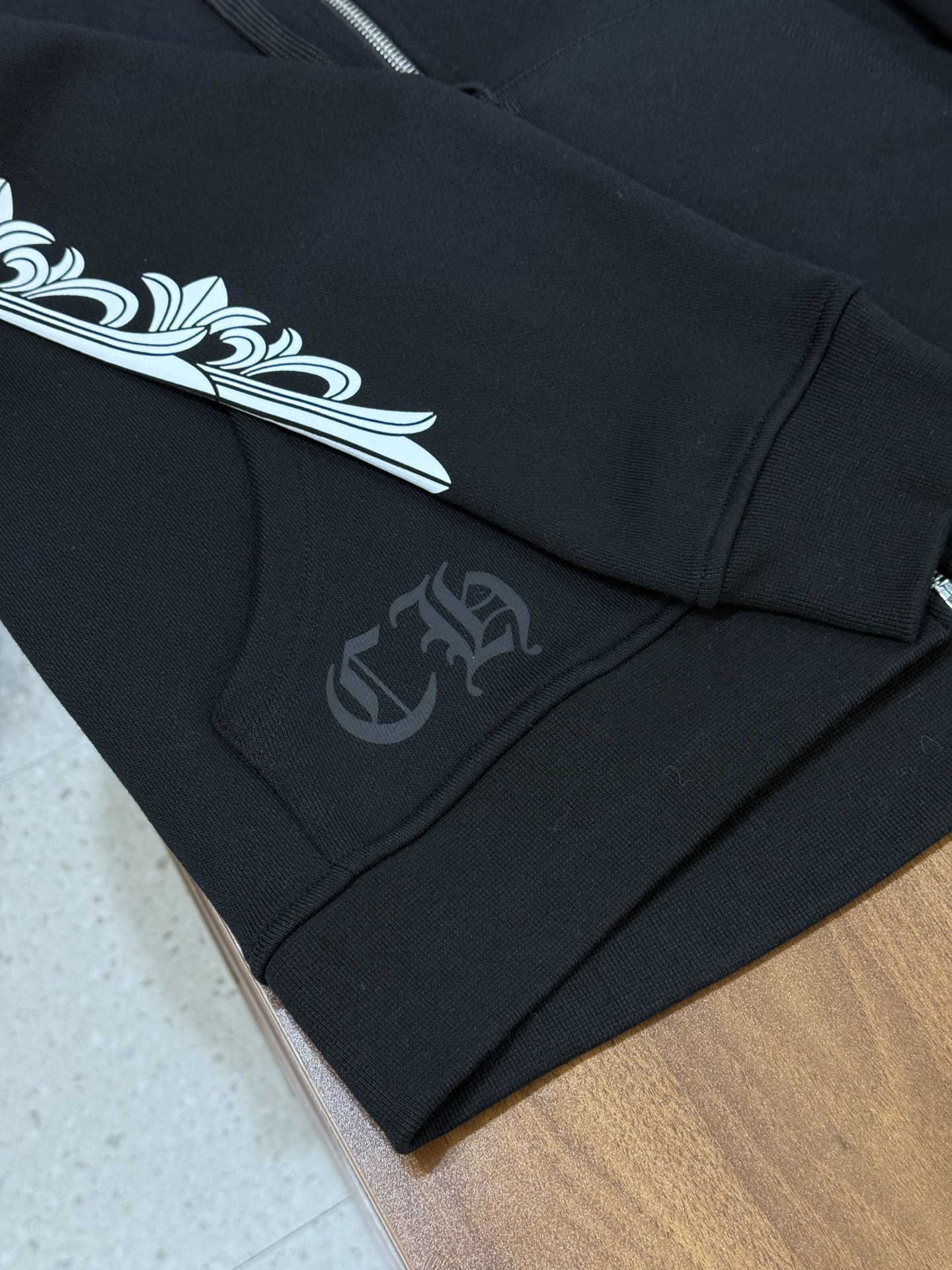 Chrome Hearts Rolling Stone Red Tongue Collaboration Zip-Up HoodieSizes: S M L XL