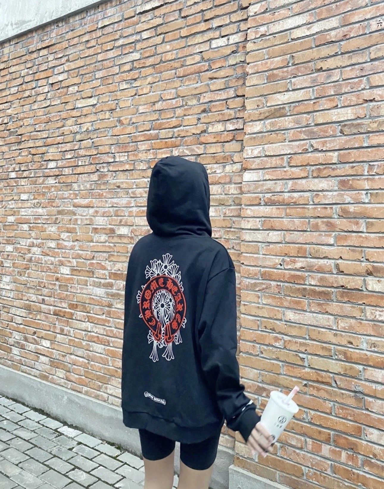 Chrome Hearts Red Horseshoe Phantom Cross Print Zip-Up Sweatshirt JacketSize: S M L XL