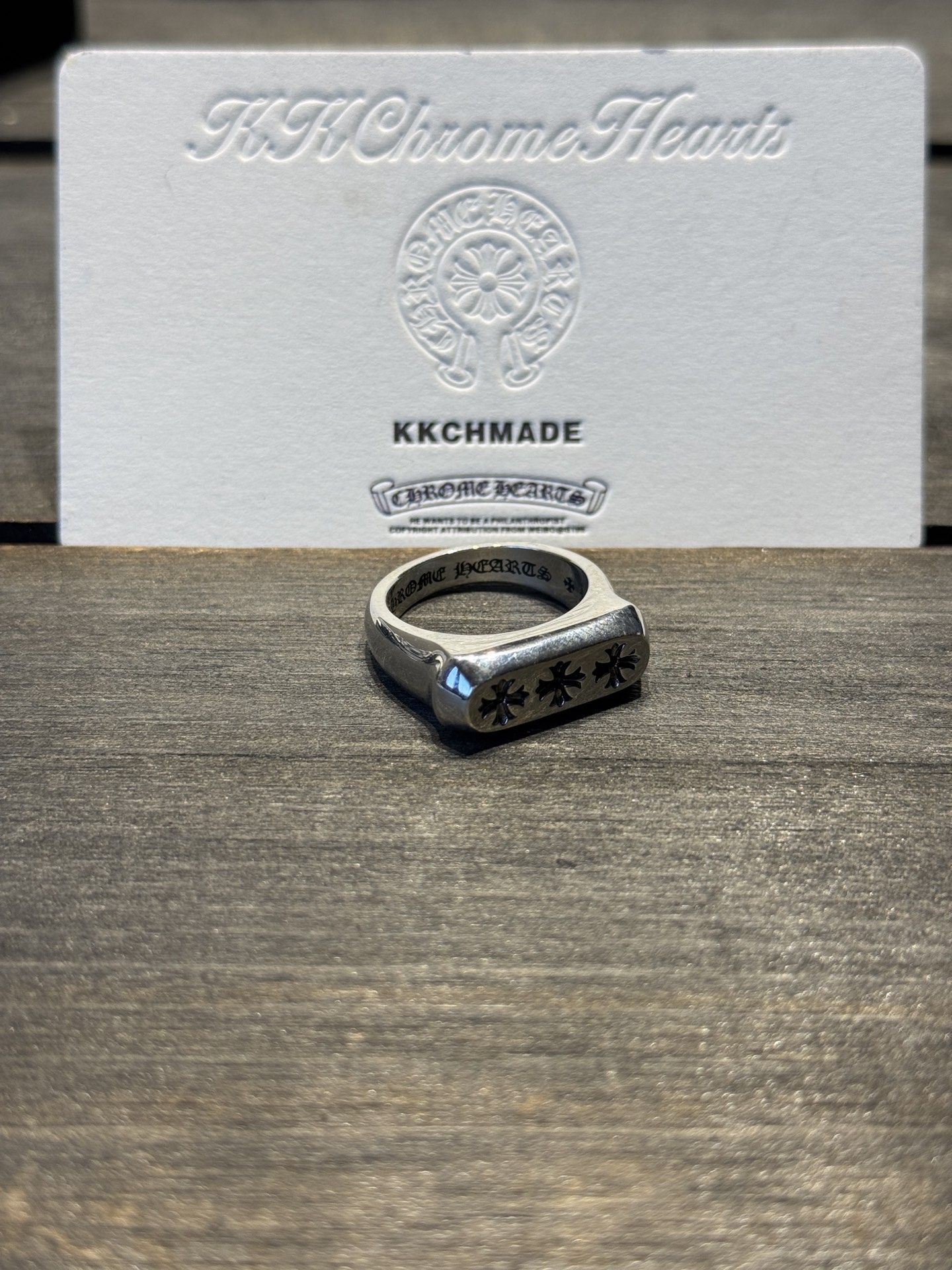 Smooth cross-shaped ring, all sizes restocked.