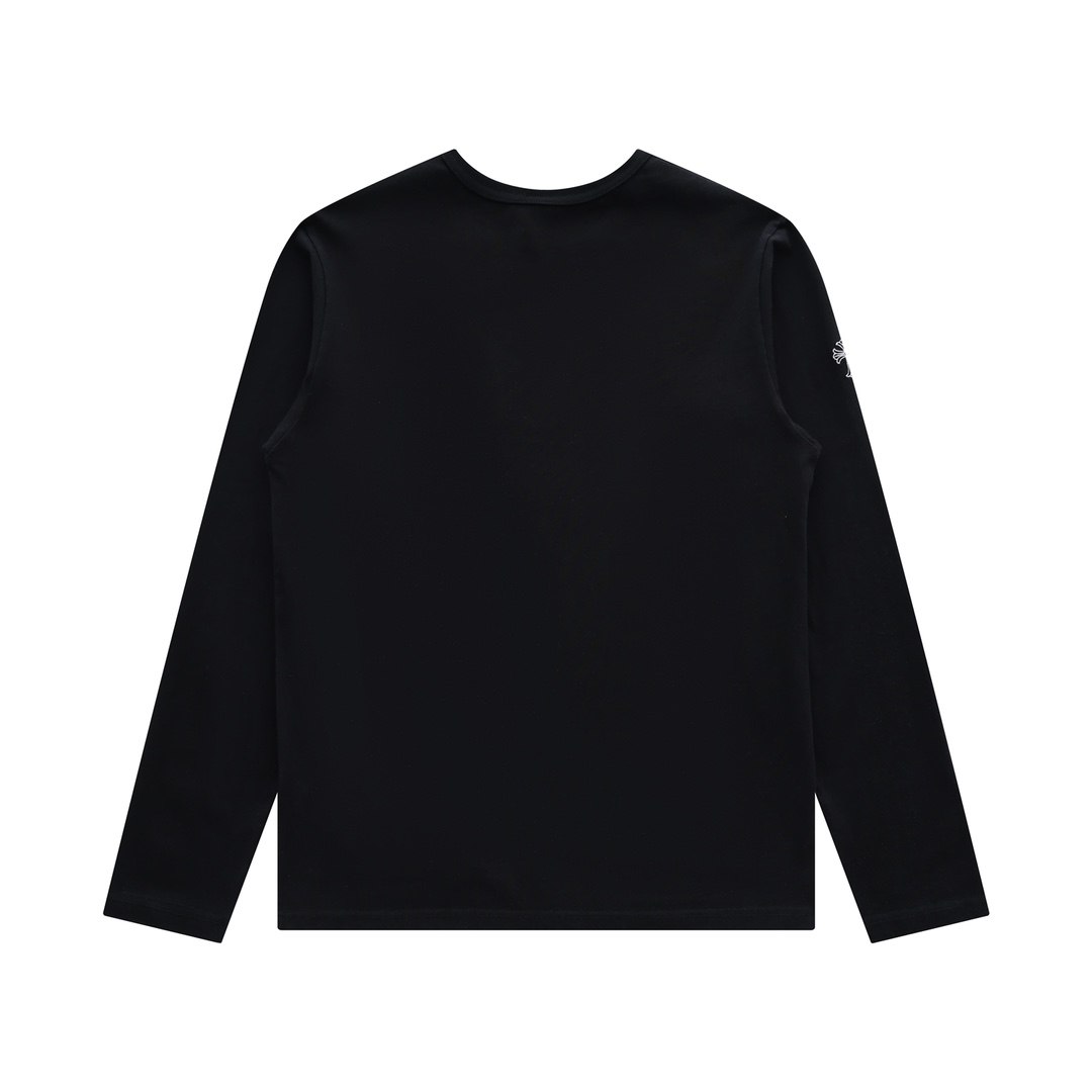 CH New Embroidered Logo Long-Sleeve Shirt. Available in two colors and all sizes. Made of 190g 100% cotton (210g after washing). Embroidery is done on imported TAJIMA machines. Custom genuine leather cross and logo. Custom accessories. Excellent work