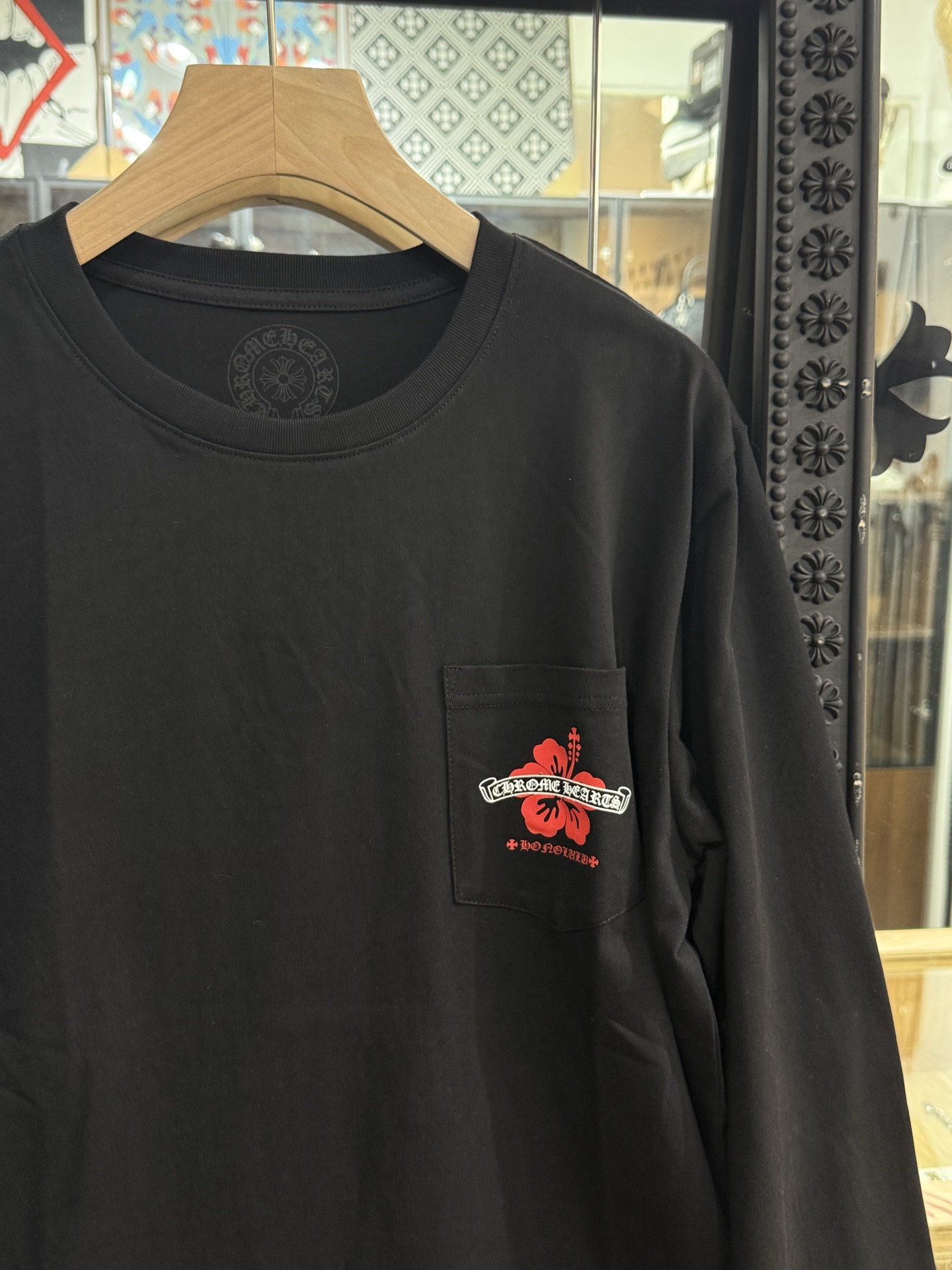 Chrome Hearts Hawaii Exclusive Black Long-Sleeve T-ShirtSize: S M L XL