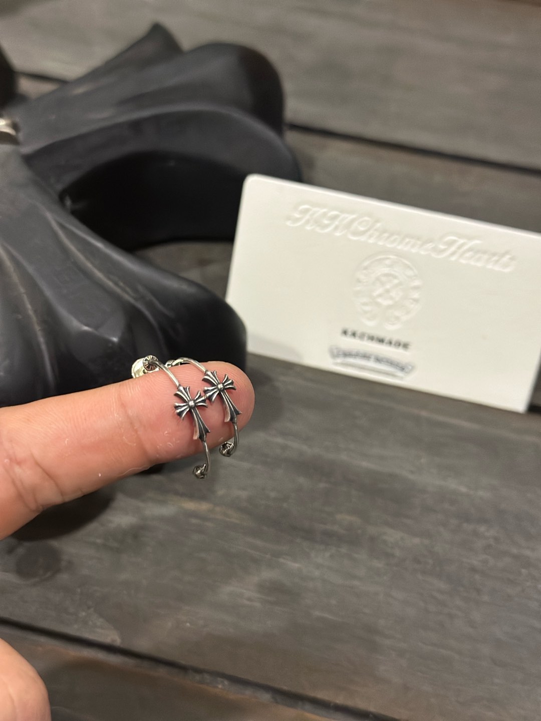 Customer order 🔝 Cross hoop earrings