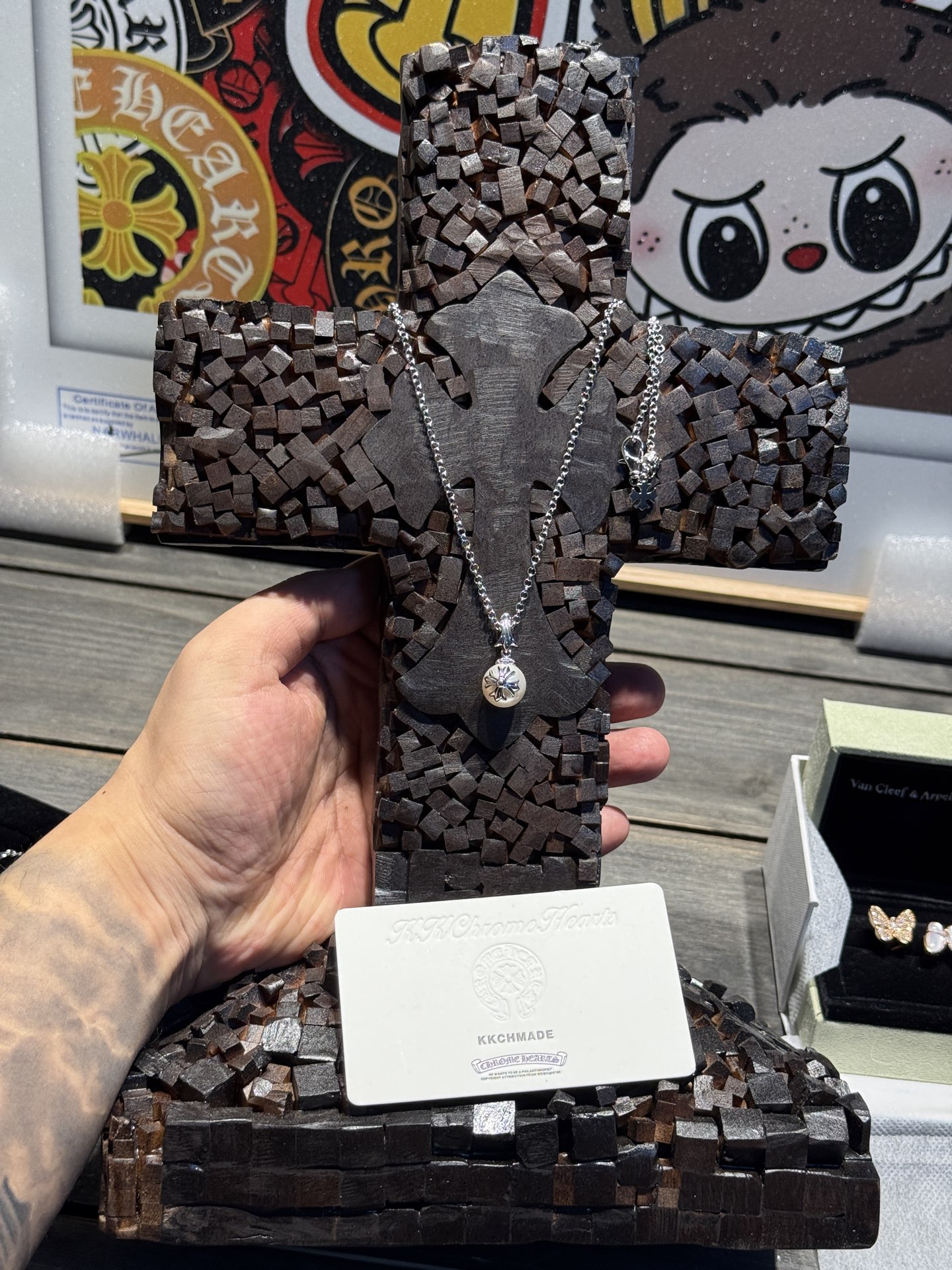 MIKI x CH Century Collaboration 💥Large Cross Pearl Necklace - Goddess Style