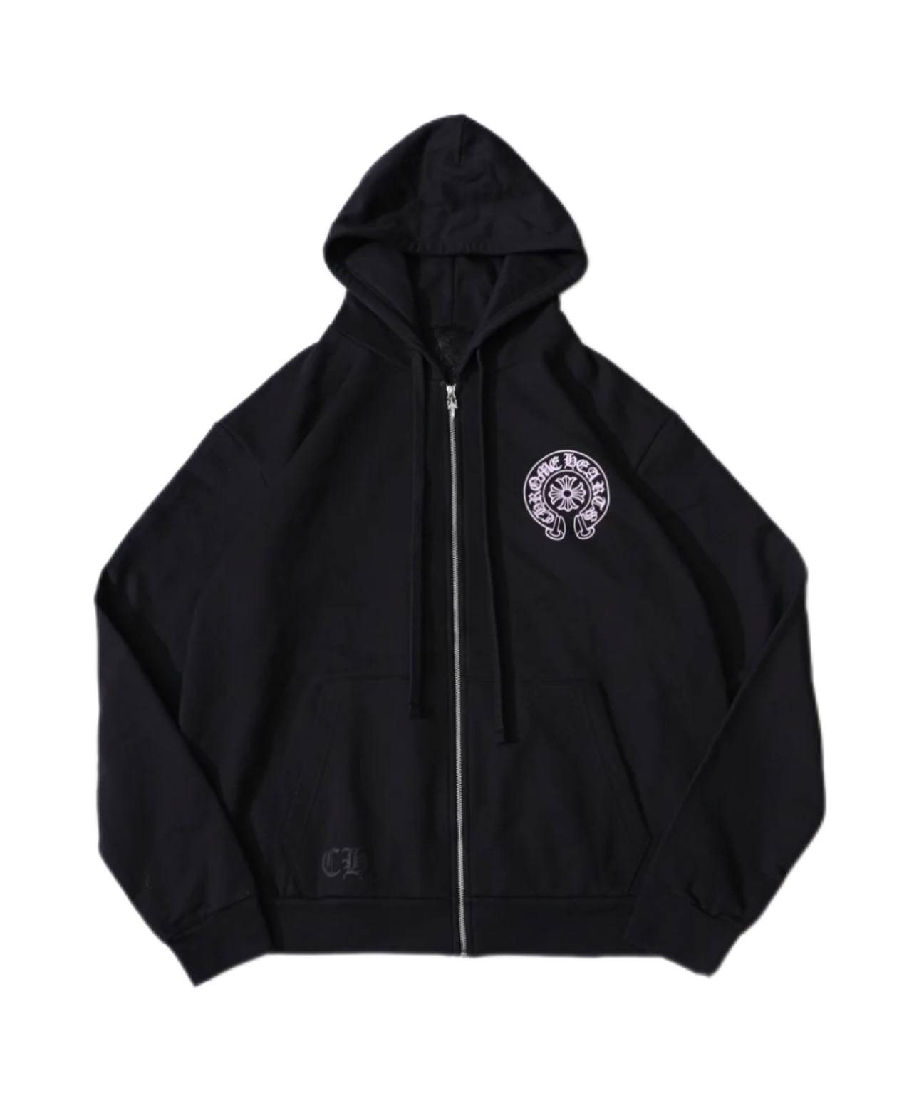 Chrome Hearts Chengdu Exclusive Pink Horseshoe Zipper SweatshirtSize: S M L XL