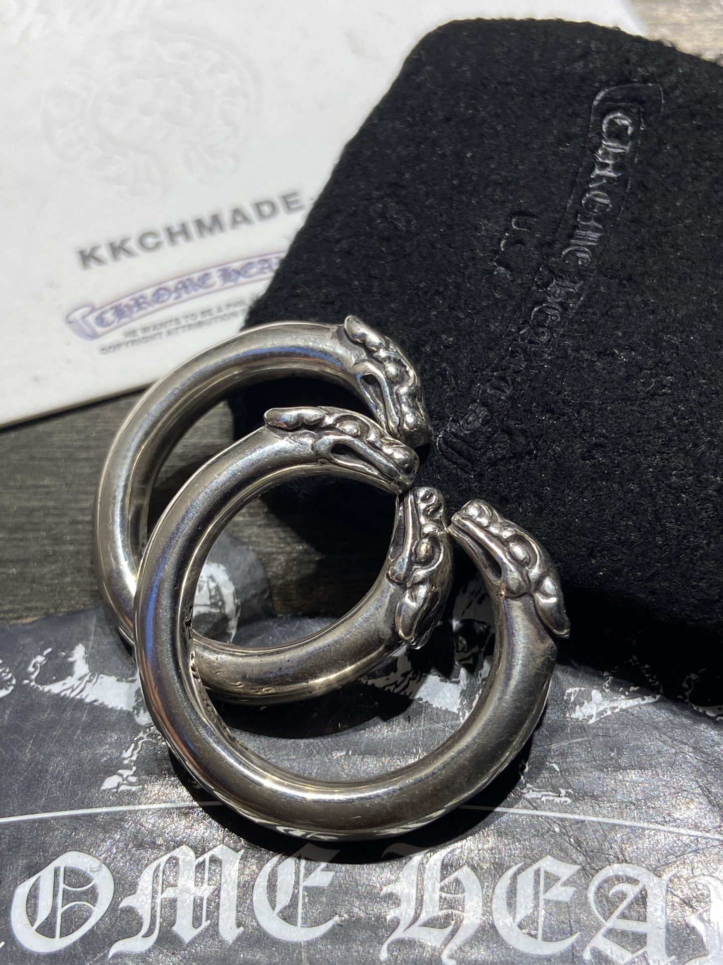 Open-face double-headed dragon ring - a must-have for stacking!