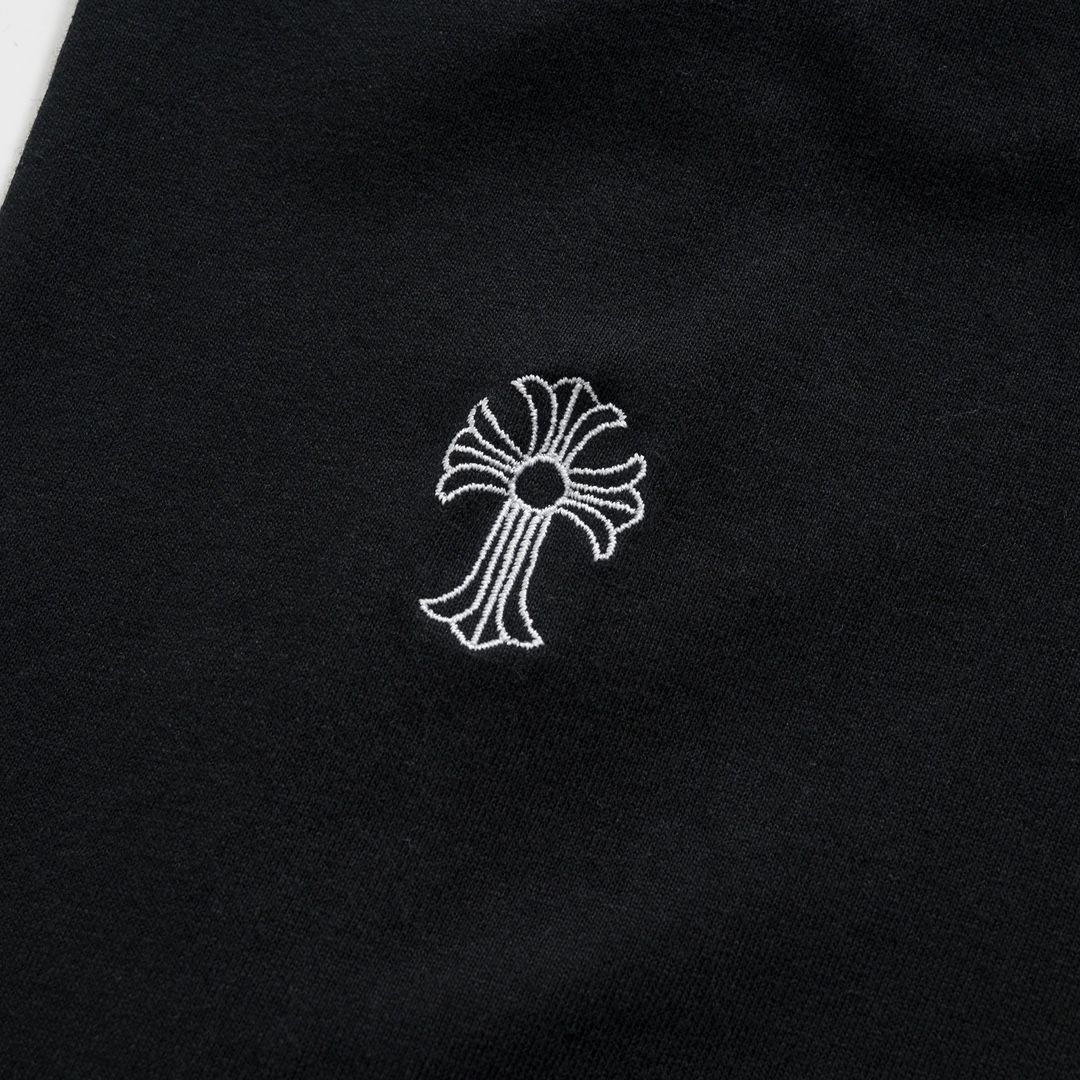 CH Chrome Hearts Sanskrit Embroidered Long-Sleeve T-ShirtCustom-woven and dyed fabric; patch pockets; cross embroidery on shouldersSizes S-XL