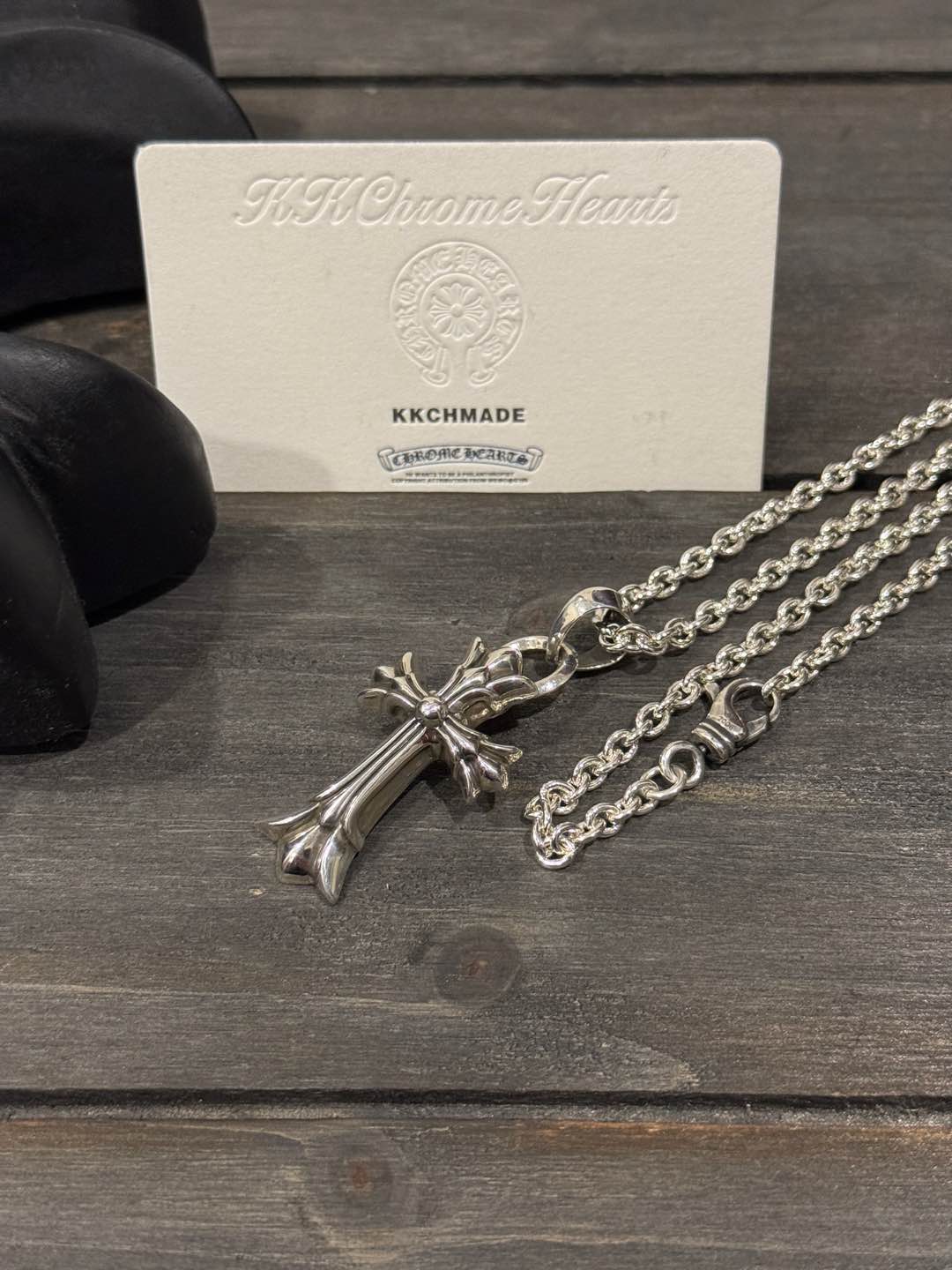 Customer order number: Medium double-layer cross + lobster chain