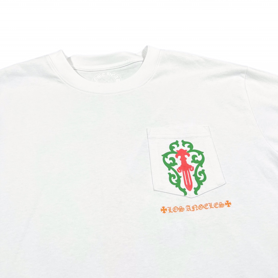 Chrome Hearts Los Angeles Limited EditionVine Sword Cross Long-Sleeve T-Shirt. Made from custom-woven and dyed 210g 100% cotton plain weave high-density fabric. The all-over print uses consistent thermosetting ink; the ink setting may result in a s