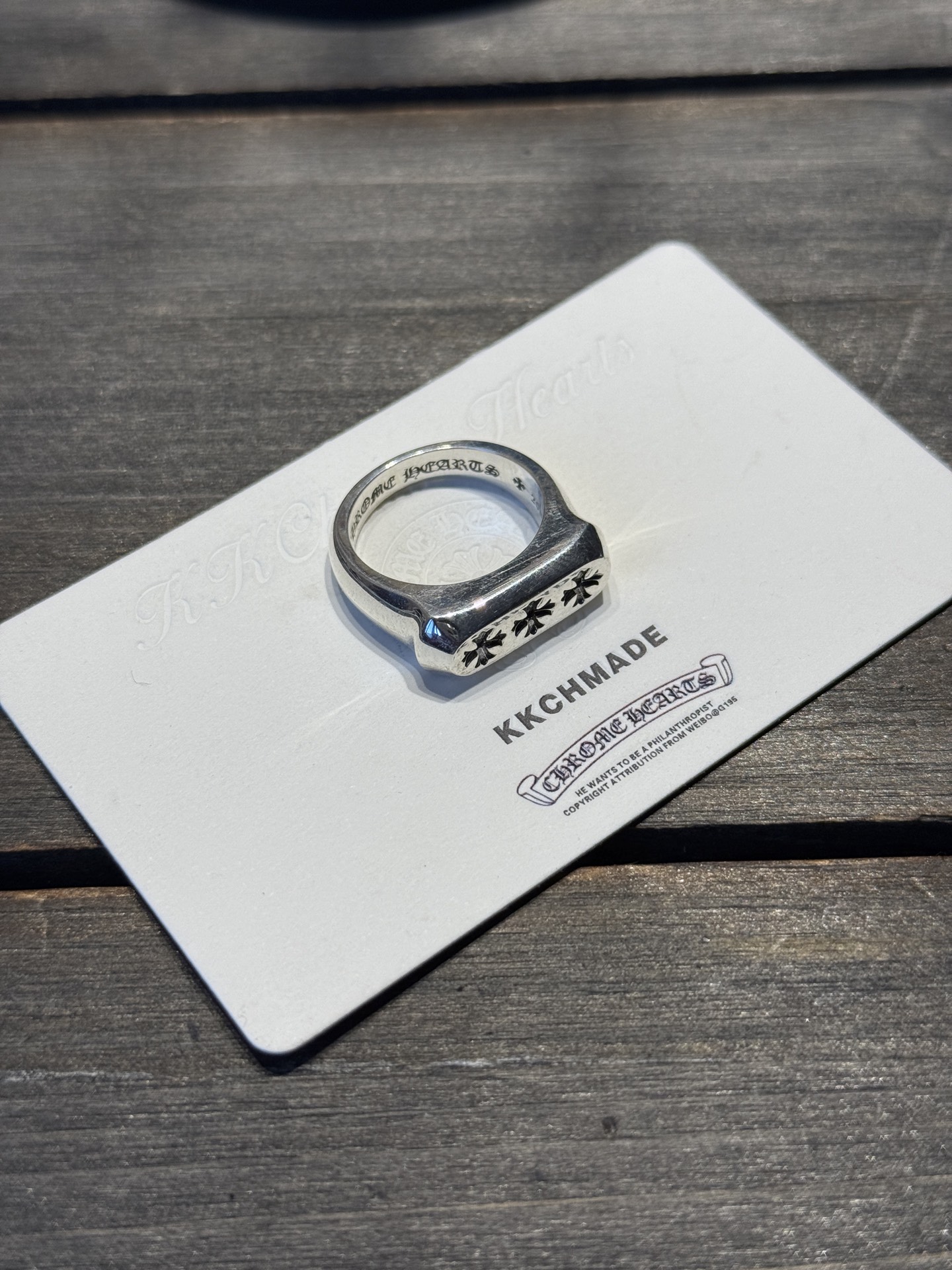 Smooth cross-shaped ring, all sizes restocked.