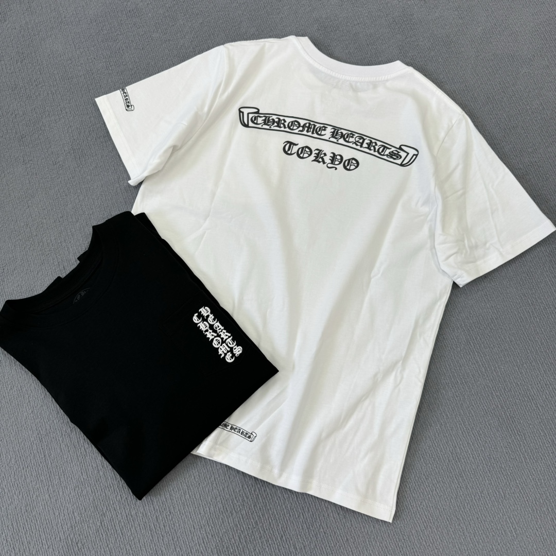 Chrome Hearts City Limited Edition Short-Sleeve T-ShirtMade with 210g pure cotton fabric, identical to YB's, soft and delicate, featuring imported ink 3D printing, unisex designSizes: S M L XL