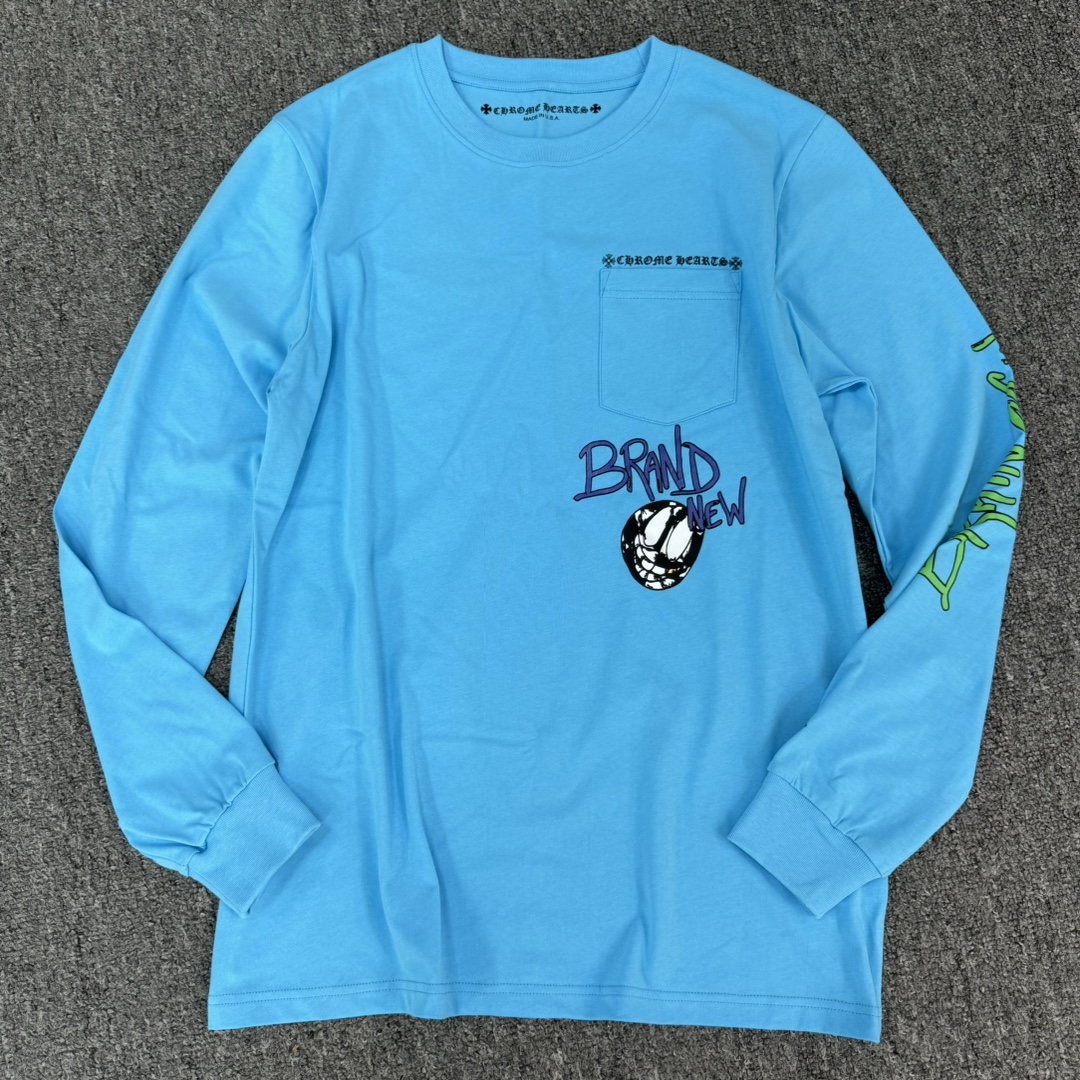 Chrome Hearts MattyBoy Limited Edition Long-Sleeve ShirtMade with custom-woven and dyed 240g fabric, relatively thick and consistent with the original material, unlike the thinner versions on the market. Details can be compared freely.Bulk stock