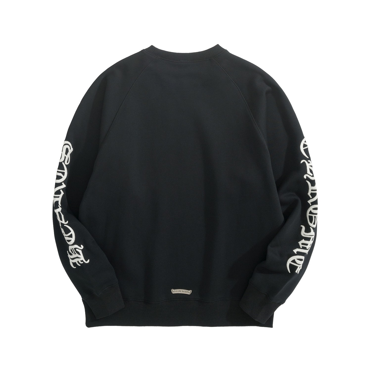 CH Chrome Hearts Sanskrit Embroidered SweatshirtCustom-dyed fabric, Sanskrit embroidery on the arms, letter design on the chest, and a unique scroll nameplate on the backSizes S, M, L