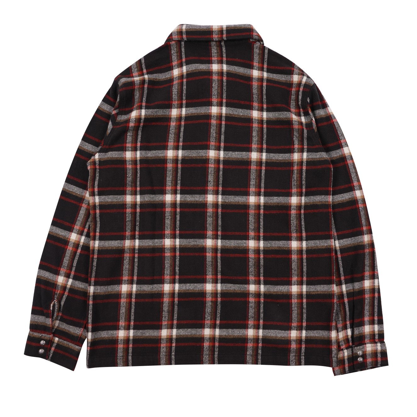 CH Chrome Hearts 22ss Flannel Plaid Shirt Jacket. 100% cotton plaid exclusive custom-woven fabric. Custom fabric production has a long lead time; minimum order is 1000 meters! Brushed feel, requires special washing treatment later (not market fabric)