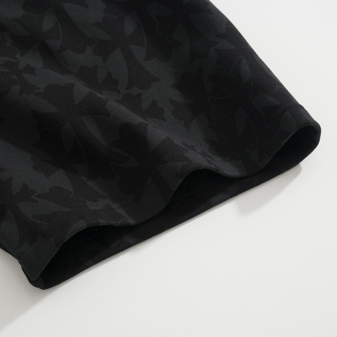 CH Chrome Hearts Patterned Shorts SetCustom patterned cross fabric, horseshoe print on the front, traditional Chinese font print, drawstring designSizes S, M, L