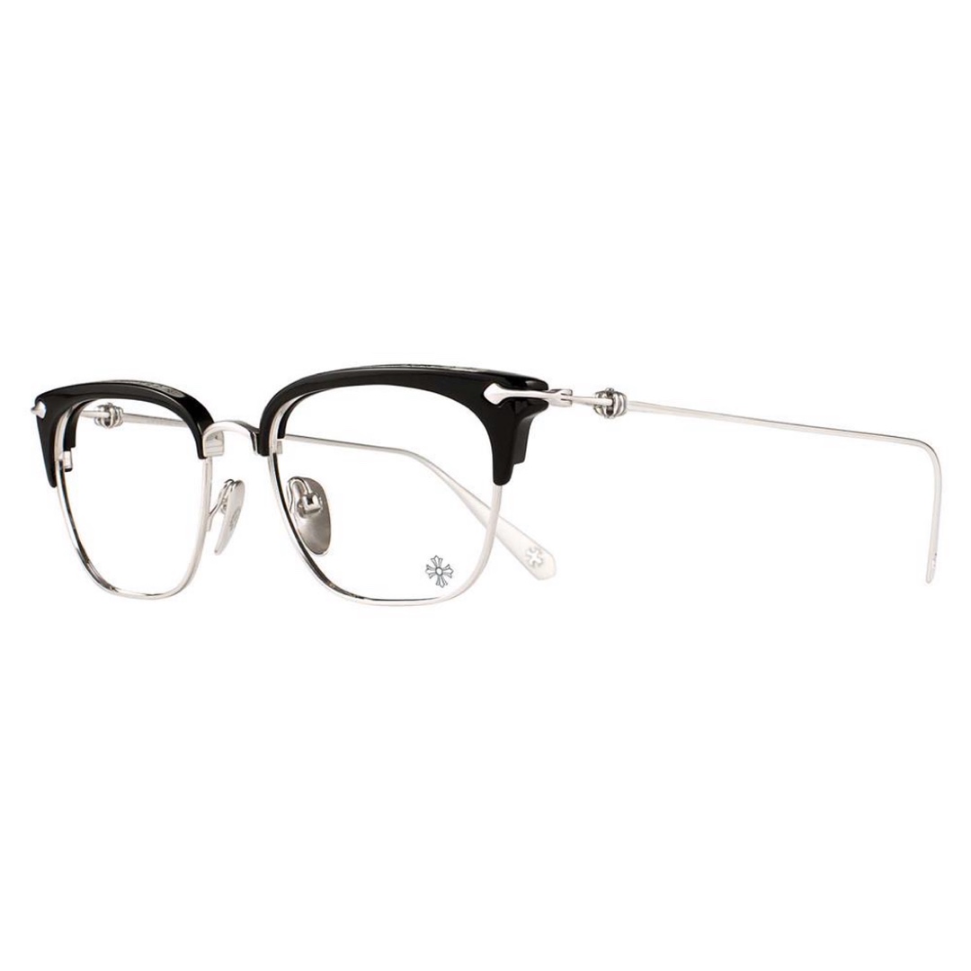 Chrome HeartsXue Zhiqian's Sluntradiction Eyeglasses - Directly disassembled and developed from authentic frames costing over 10,000 RMB. Fully launched in mid-August (Frosted Black, Translucent Gray, Black Silver, Black Gold) – exclusively availab