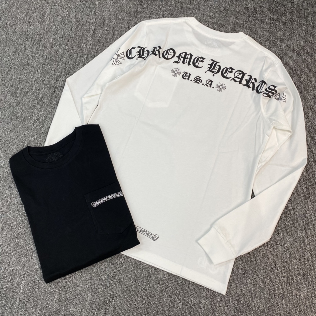 Chrome Hearts City Limited Edition Sanskrit Long-Sleeve ShirtFurthermore, the fabric is custom-woven and dyed at 40% thread count, 230g pure cotton, single-sided reactive dyeing. The entire garment features a hand-printed print using thermosetting
