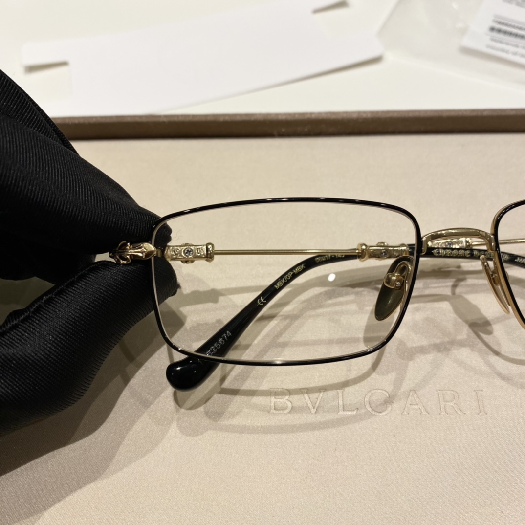 Chrome Hearts BUBBA II-A Black & Gold Limited Edition EyewearOriginal Top-Tier Version with Silver Accessories 1:1