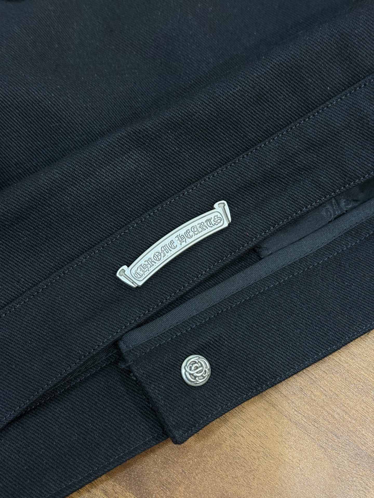 Chrome Hearts Double Floral Arm Vine and Flame Denim JacketIncredibly stylish on, a high-end custom pieceSizes: S-XXL