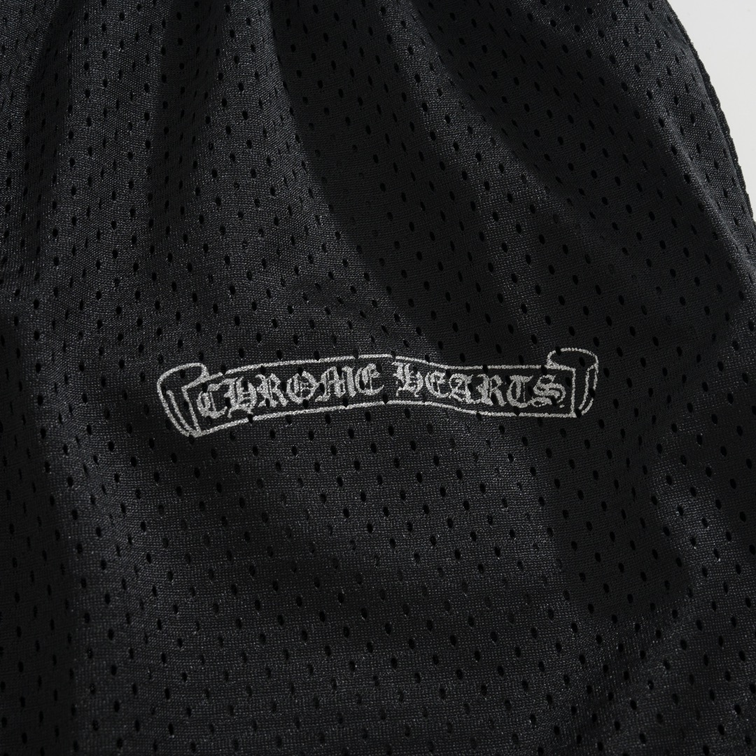 CH Chrome Hearts Ice Hockey ShortsCustom mesh material, Sanskrit print, woven label embellishment, drawstring design, skin-friendly and comfortableSizes S-XL