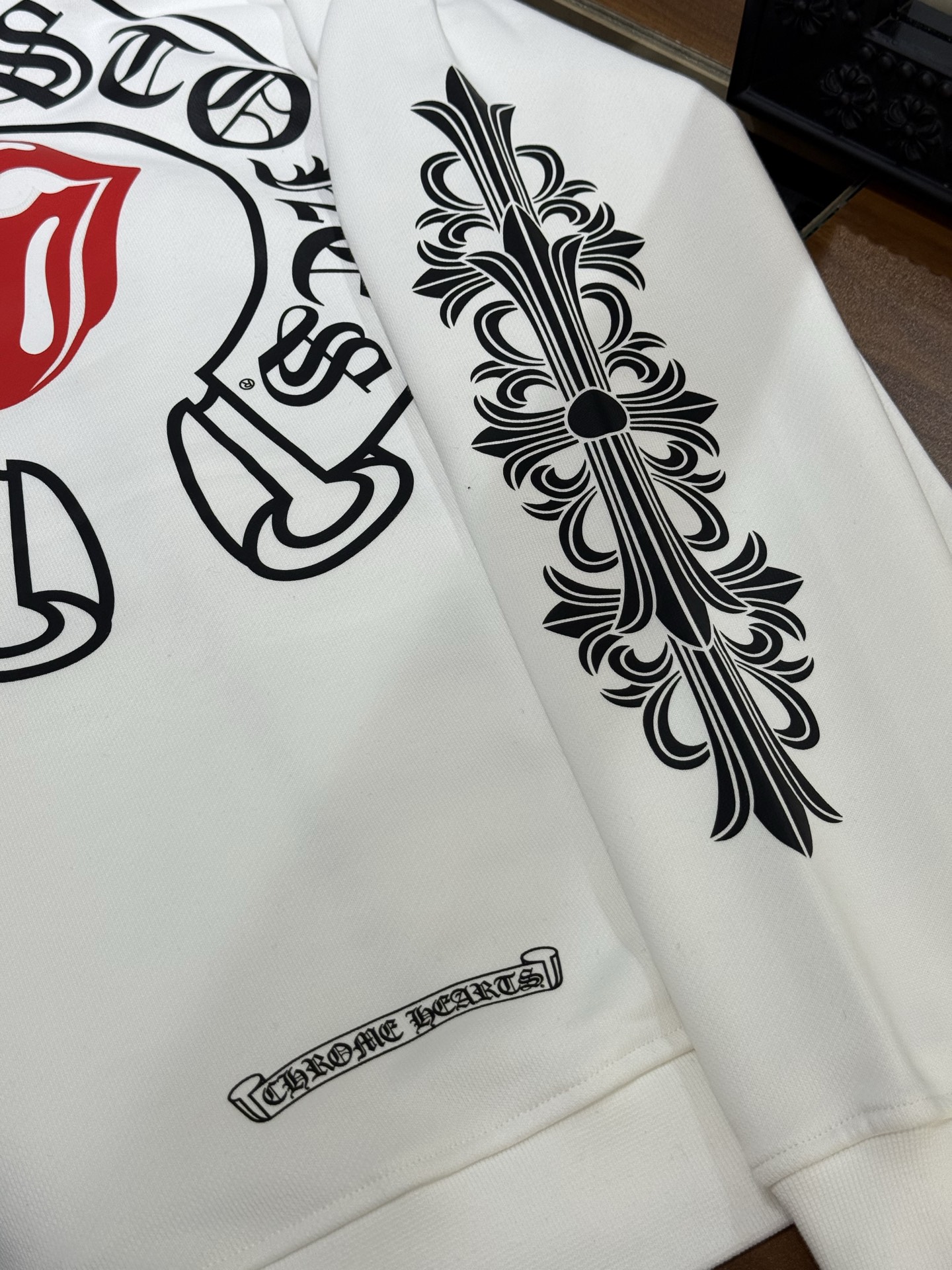 Chrome Hearts Rolling Stone Red Tongue Collaboration Zip-Up HoodieSizes: S M L XL